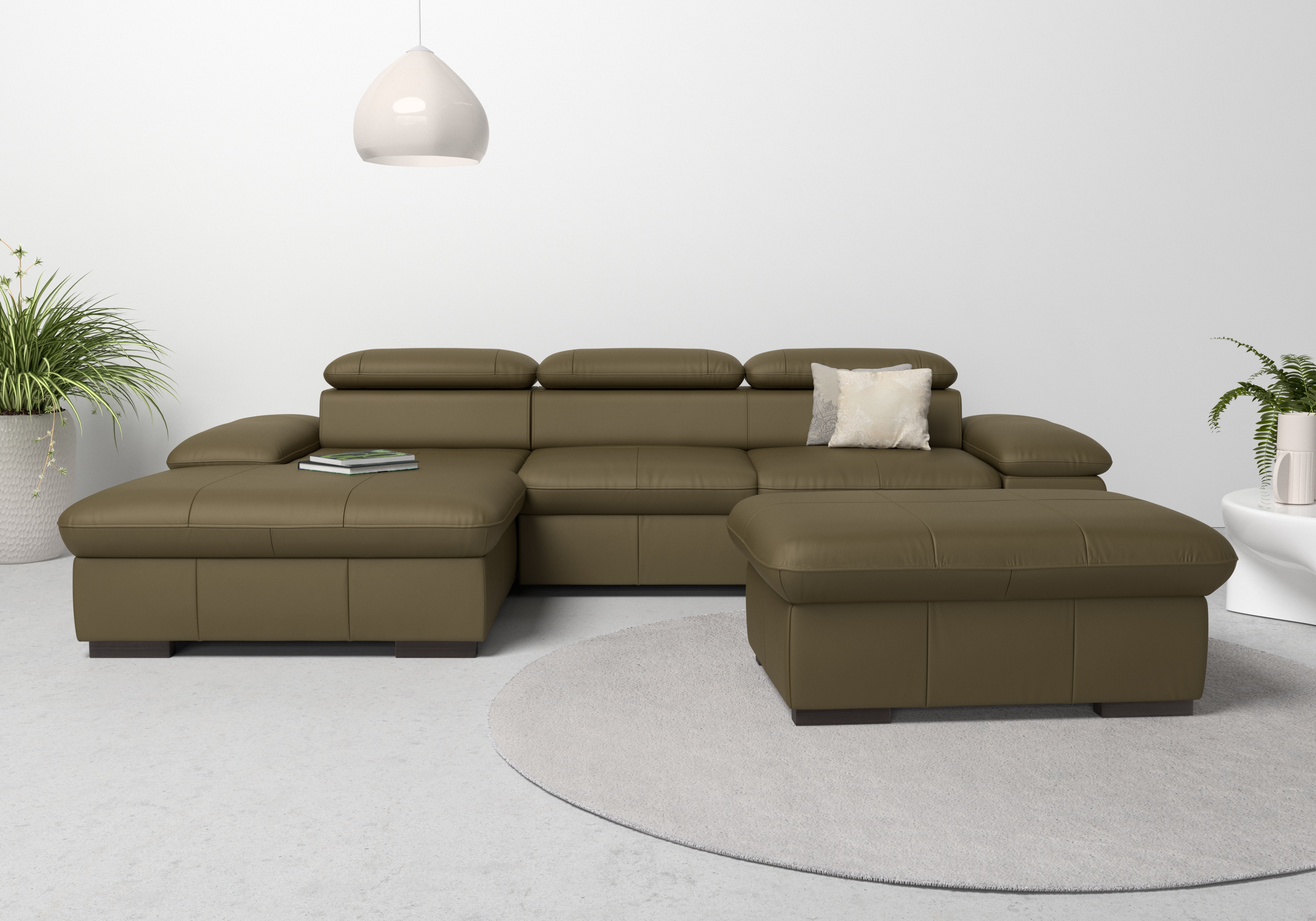 OTTO home Ecksofa "Alberto L-Form" mit Kopfteilverstellung, wahlweise mit Schlaffunktion