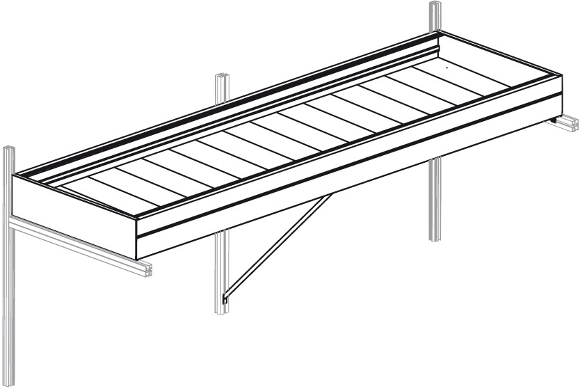 KGT Pflanzschale "Pflanzwanne Rose IV", BxT: 429x63,5 cm