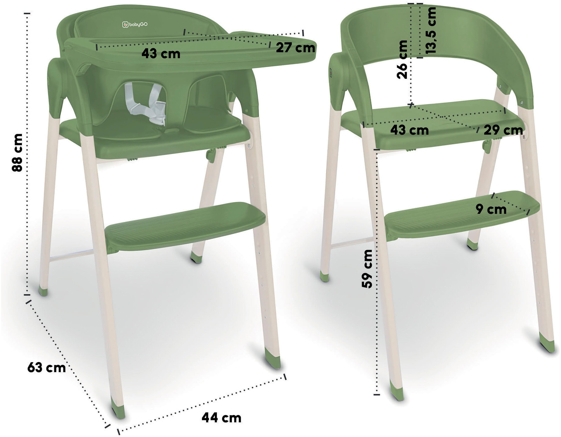 BabyGo Kombihochstuhl »Levels« ()