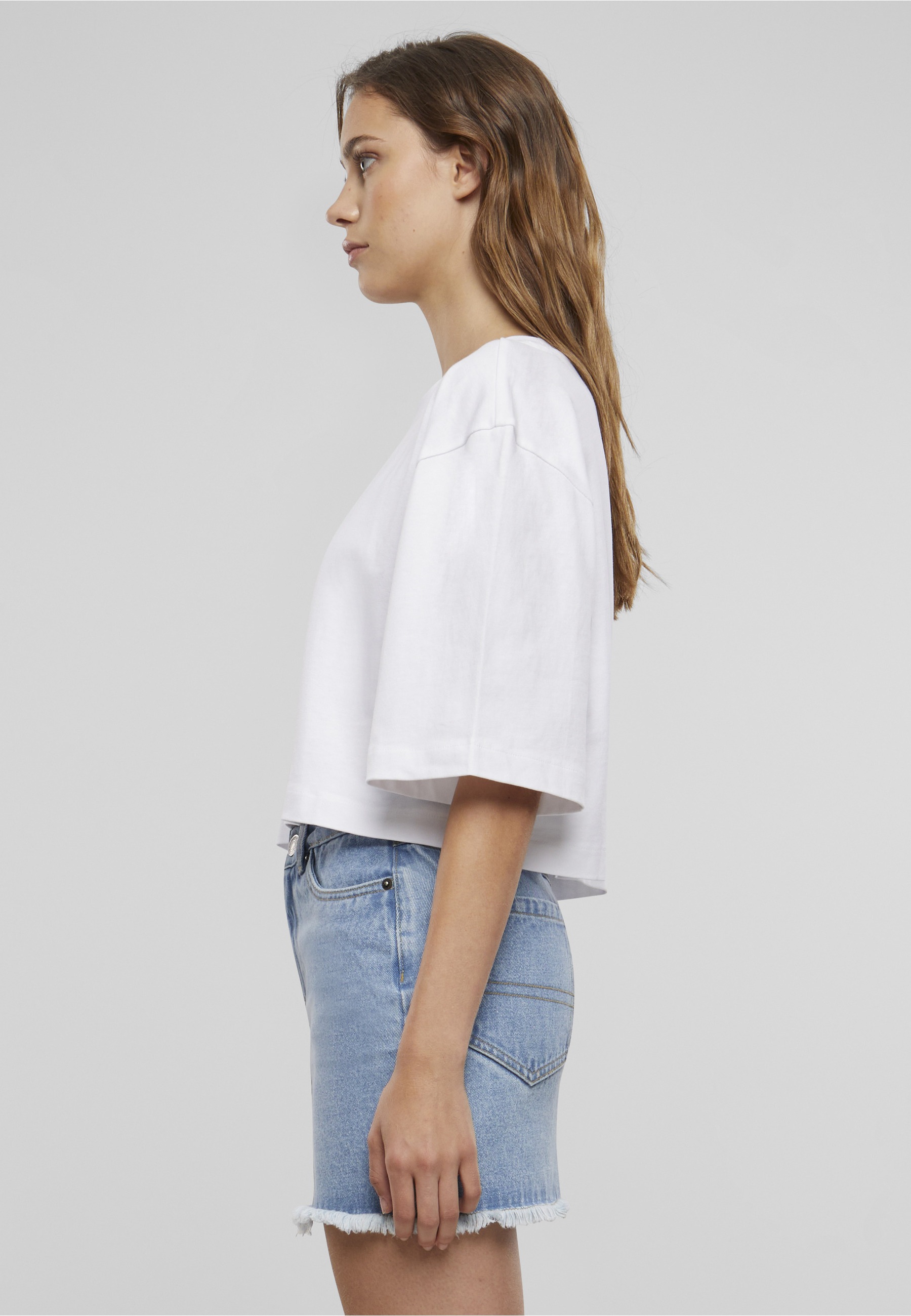URBAN CLASSICS T-Shirt »Urban Classics Damen Ladies Heavy Organic Oversized Cropped Tee« 1 Stk.