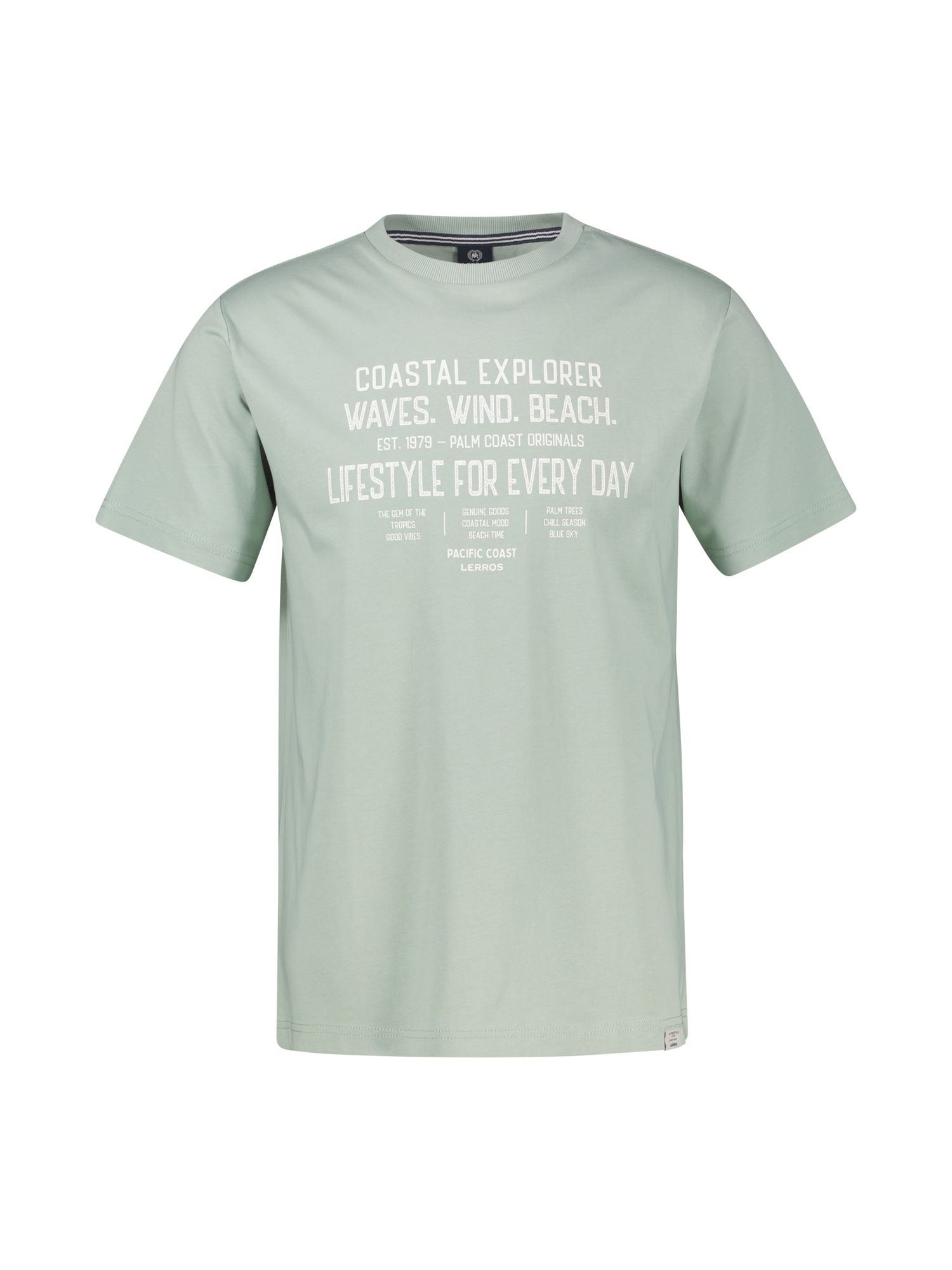 LERROS "T-Shirt aus reiner Baumwolle mit Slogan-Print, große Größen"