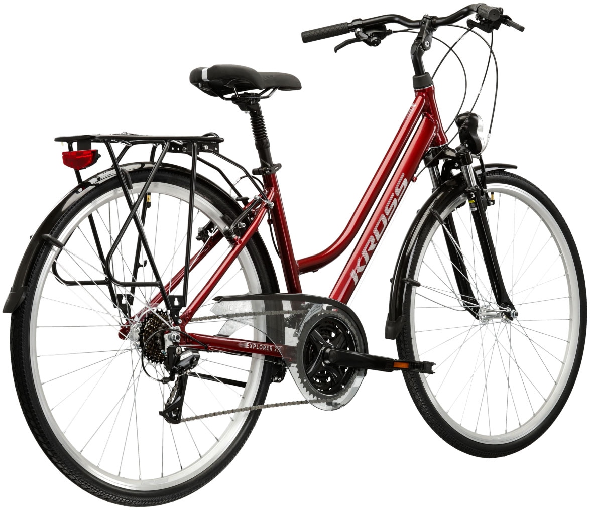 Kross Trekkingrad »Trekkingrad Explorer 2.0 rot 21 Gänge«, 21 Gang, Shimano, ACERA M3020 Schaltwerk