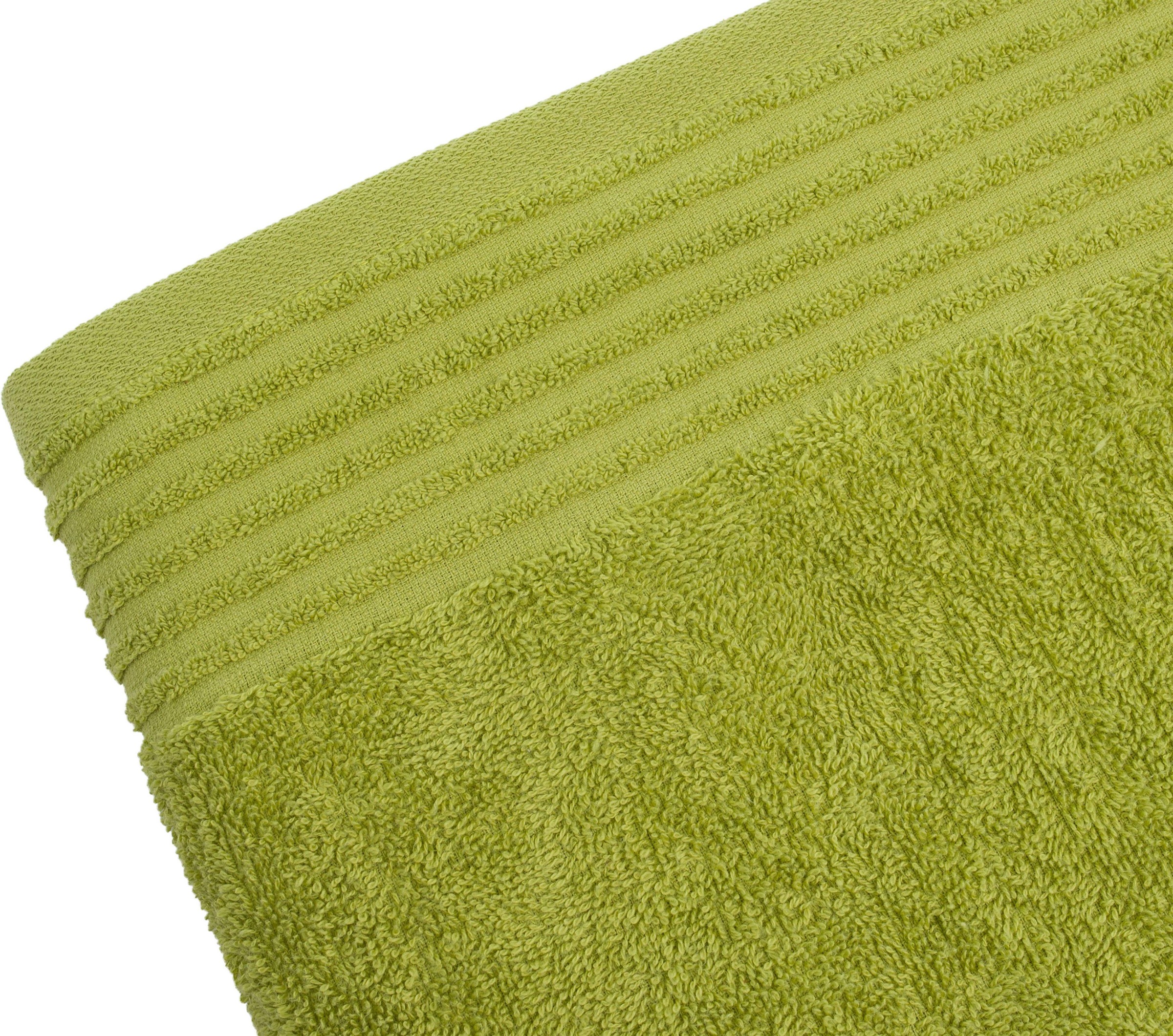 Gözze Gästehandtücher »Hanna«, (3 St., 3er Set Gästehandtücher 30 x 50 cm), Set, Uni Farben, strukturierte Bordüre, 100% Baumwolle