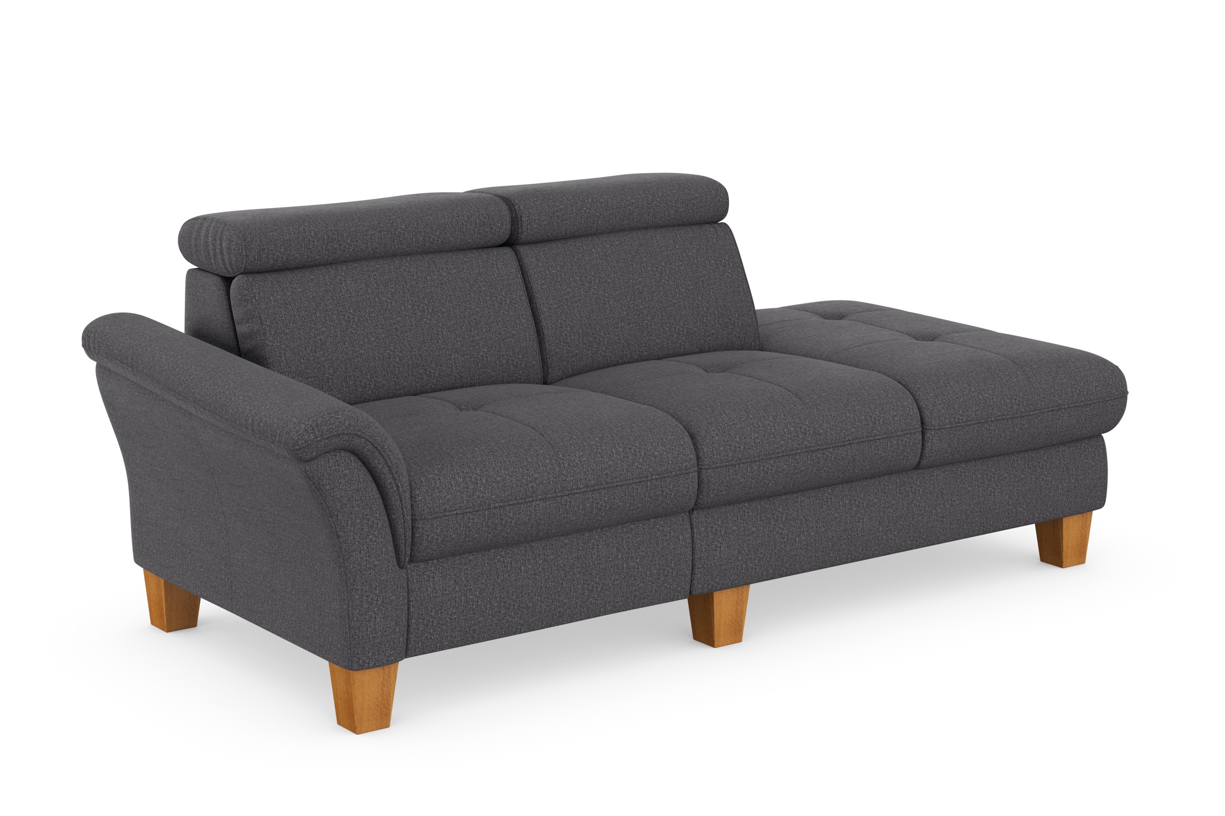 Recamiere HOME AFFAIRE "Lindgren", braun (espresso), B:206cm H:84cm T:93cm, 100% Polyester, Sofas, Recamiere, wahlweise motorische TV-Funktion, Bettkasten und Kopfteilverstellung 5
