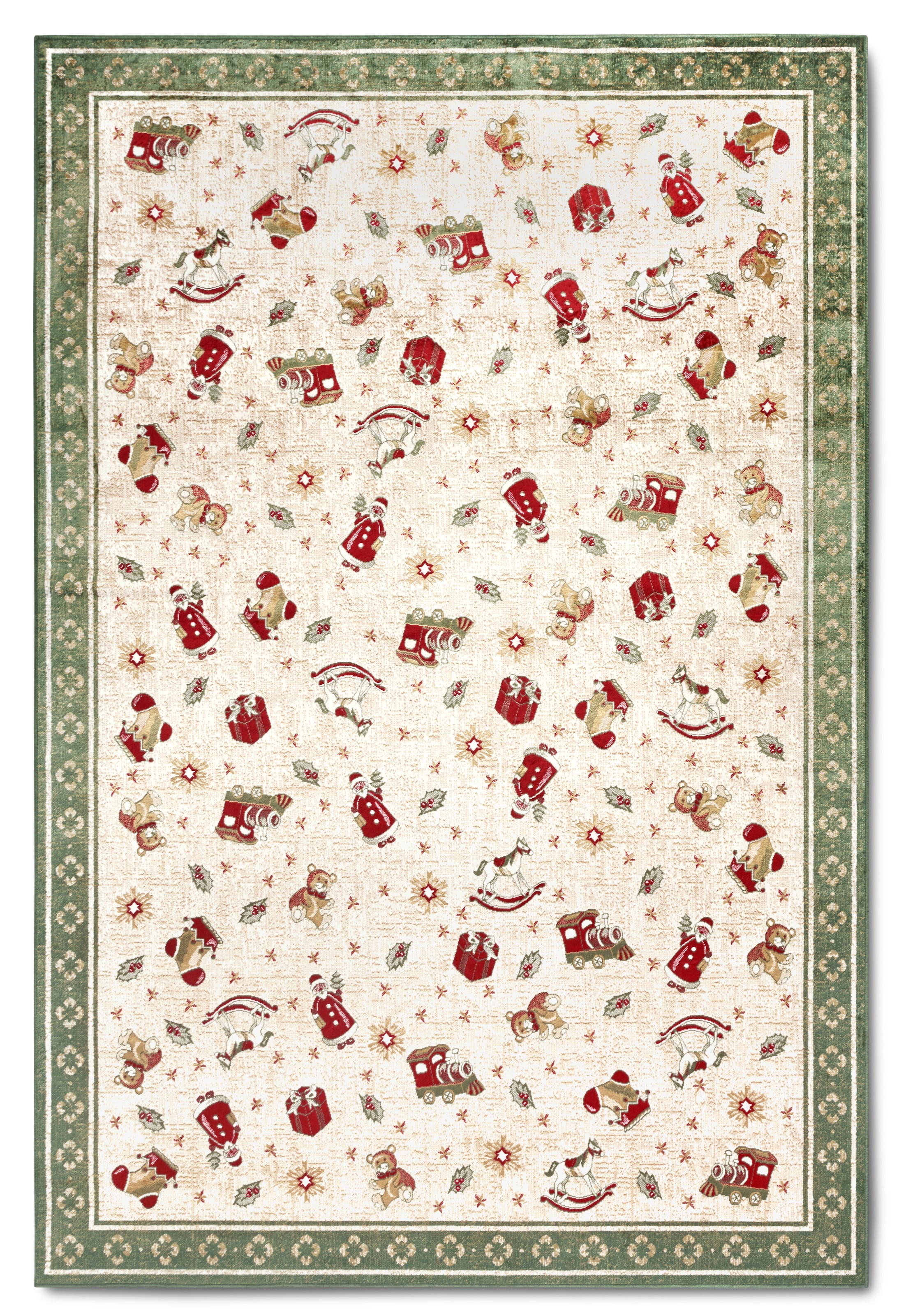 Villeroy & Boch Teppich »Nostalgic Shine Toy's Delight, eckig, rund und Läufer«, rechteckig, 6 mm Höhe, Weihnachten, Wohnzimmer, Flur, Geschenk, Toys Delight, Dekoration