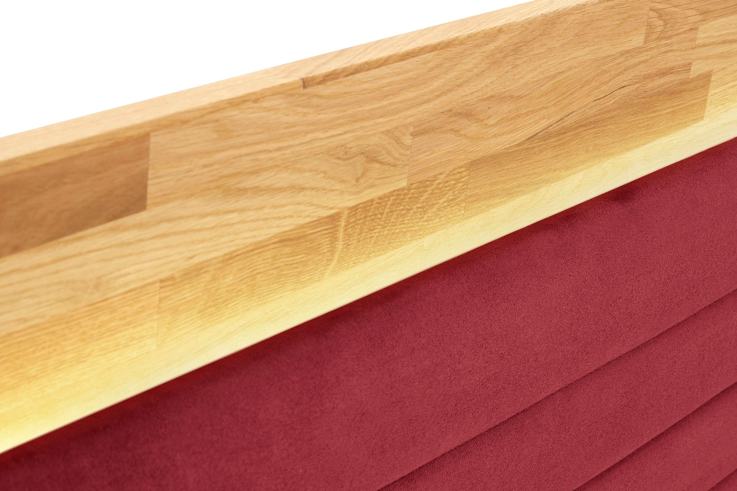Places of Style Boxspringbett »Cup«, mit LED-Beleuchtung, Massivholzrahmen und Topper, in 2 Härtegraden