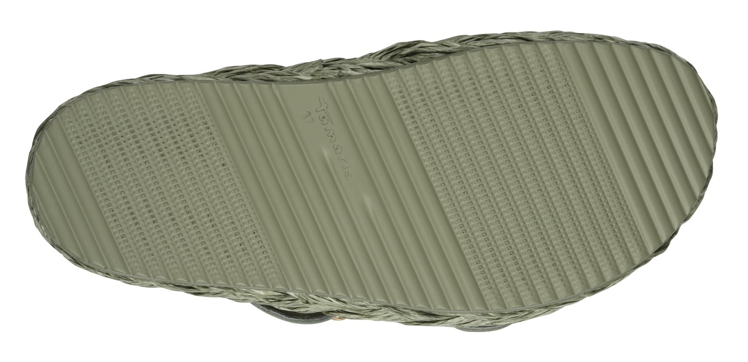 Tamaris Pantolette, Plateaus, Sommerschuh, Strandschuh mit vorgeformtem Fußbett