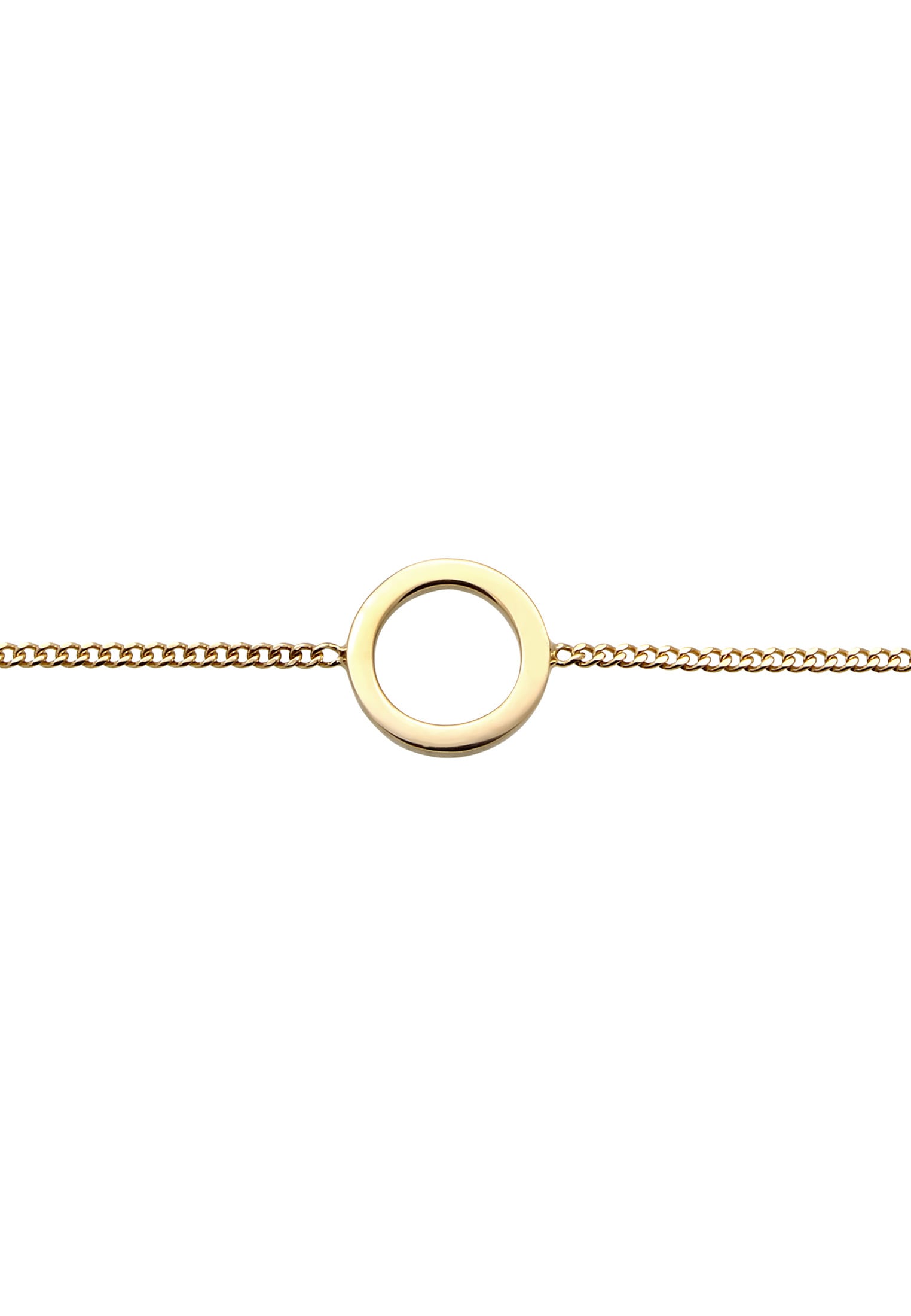 Elli Premium Kette mit Anhänger »Choker Kreis 375 Gelbgold«