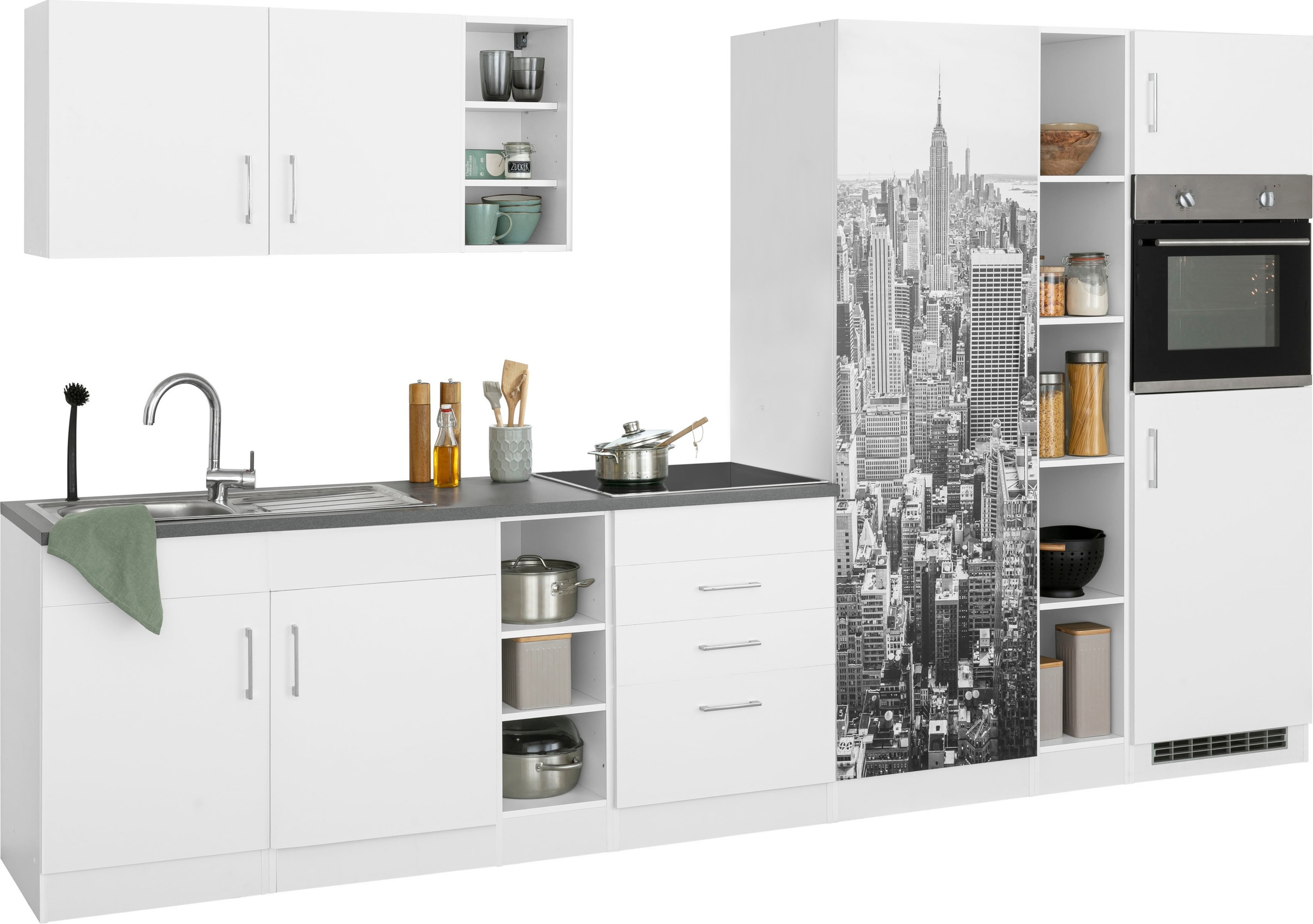 HELD MÖBEL Küchenzeile "Paris", ohne E-Geräte, Breite 340 cm günstig online kaufen