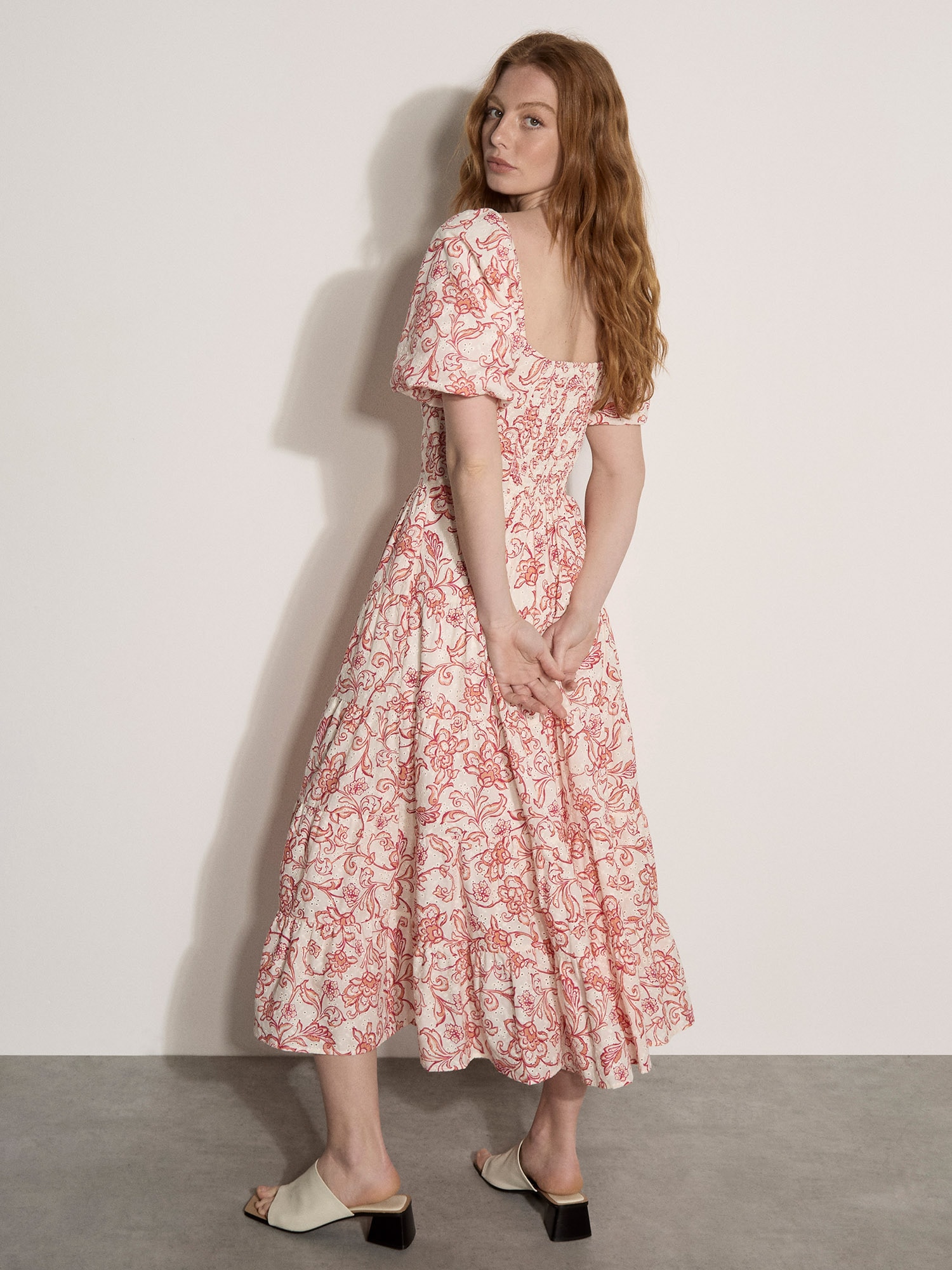Apricot Maxikleid »Maxikleid« mit Broderie-Blumenprint