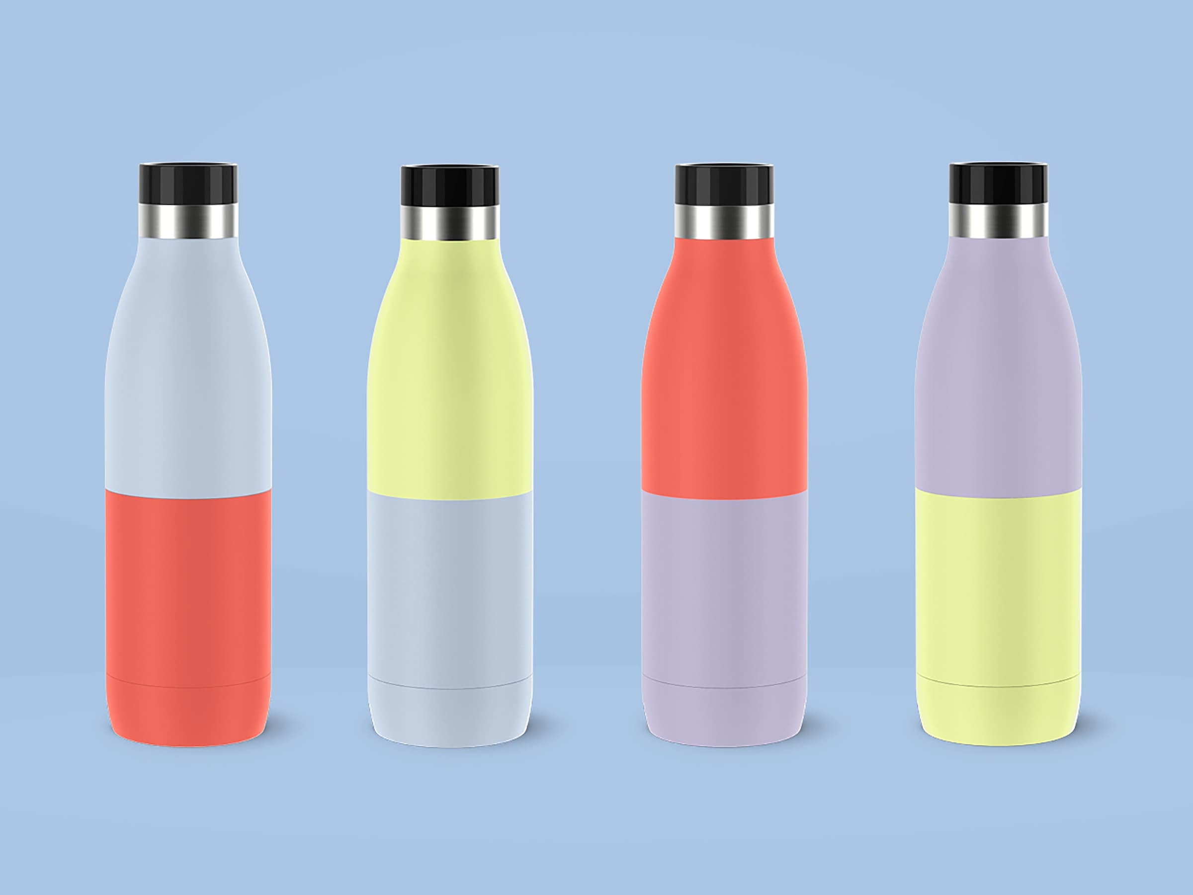 Emsa Trinkflasche »Bludrop« robust, Pulverbeschichtung, ergonomisch, 12 h warm, 24 h kühl, 0,7 L