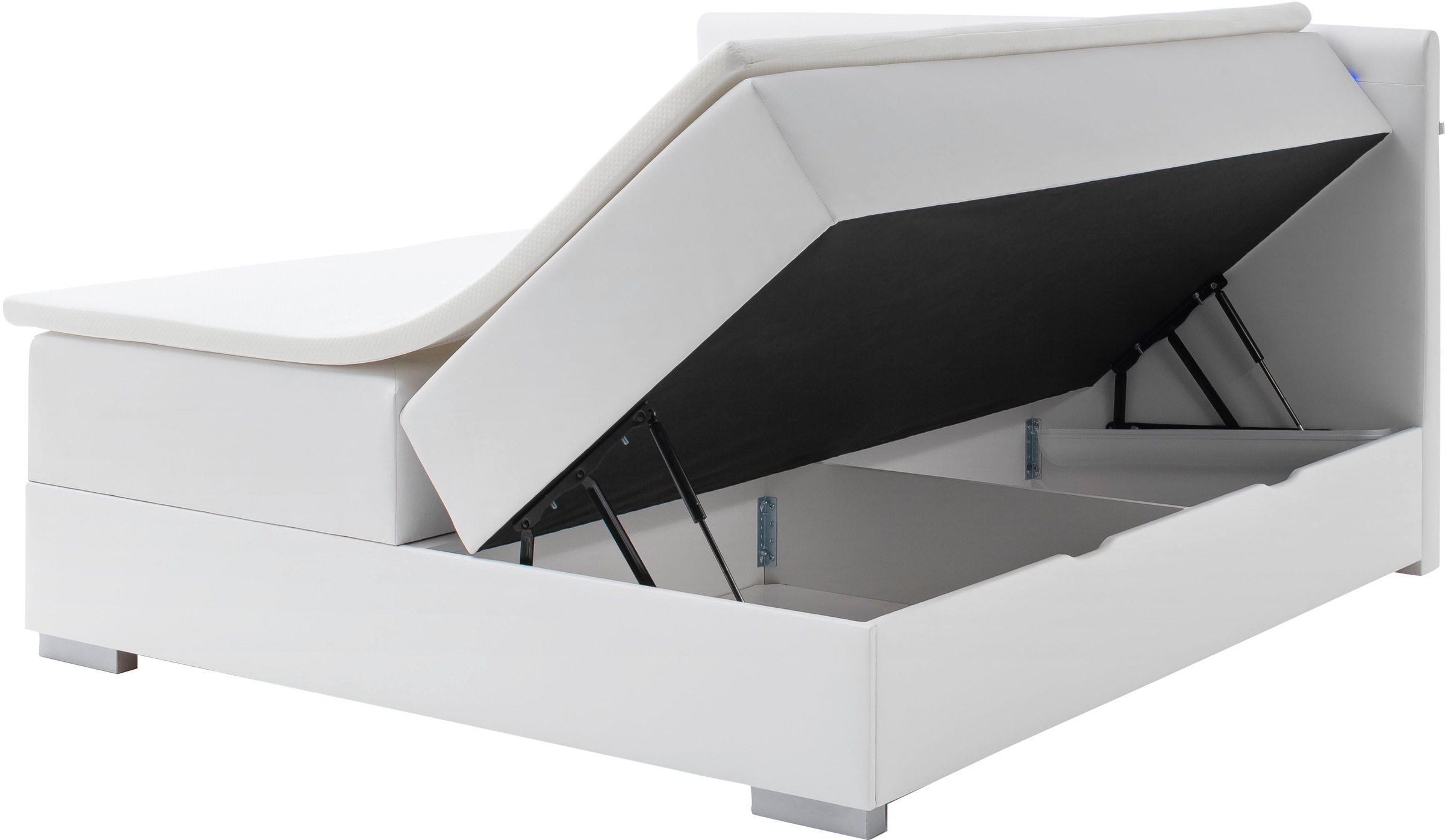 meise.möbel Boxspringbett »Las Vegas 2«, inkl. LED Beleuchtung im Kopfteil, mit Bettkasten und Topper