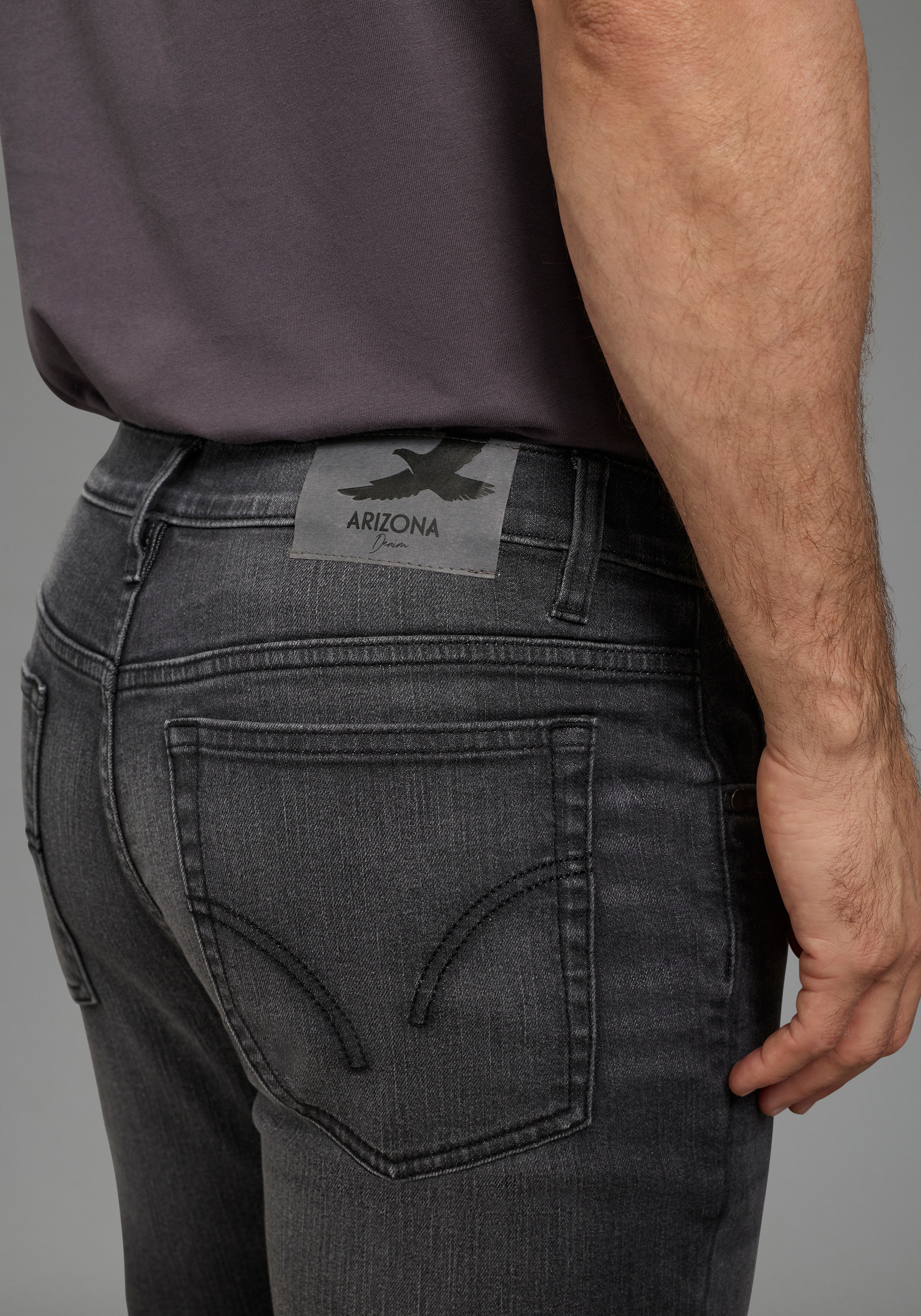 Arizona Stretch-Jeans gerade geschnittenes Bein, niedrige Leibhöhe