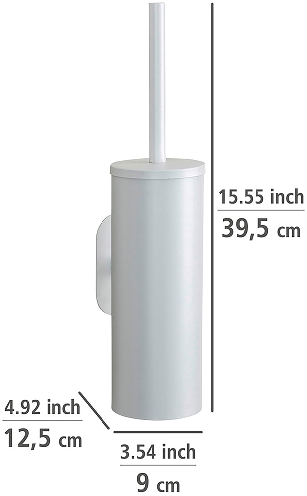 WENKO WC-Garnitur »Turbo-Loc® Modell Orea«, aus Edelstahl, mit Klobürste, Wandbefestigung ohne Bohren, rostfreier Edelstahl