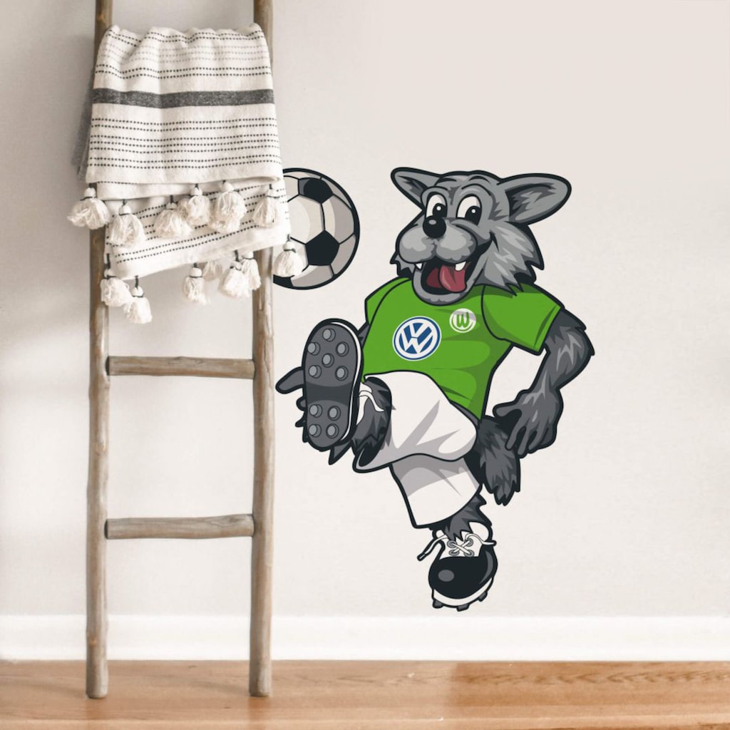 Wall-Art Wandtattoo »Fußball VfL Wolfsburg Wölfi«, (1 St.)