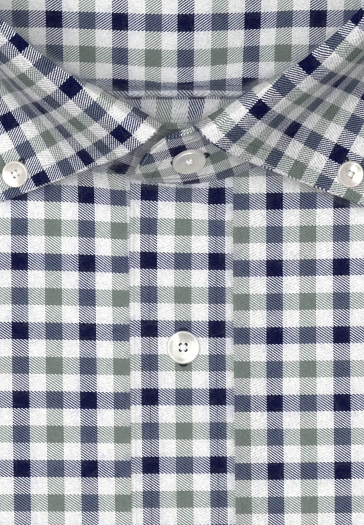 seidensticker Flanellhemd »Shaped«, Shaped Langarm Button-Down-Kragen Karo
