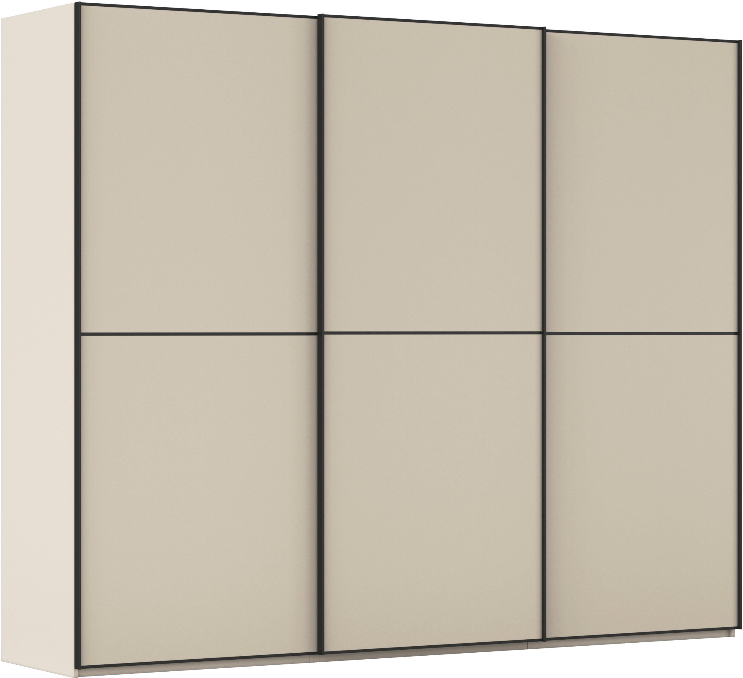 rauch Schwebetürenschrank "Kleiderschrank Schrank Garderobe Schlafzimmerschrank SCALE-DUO" edle zweigeteilte Türen und 3 Zierleisten MADE IN GERMANY