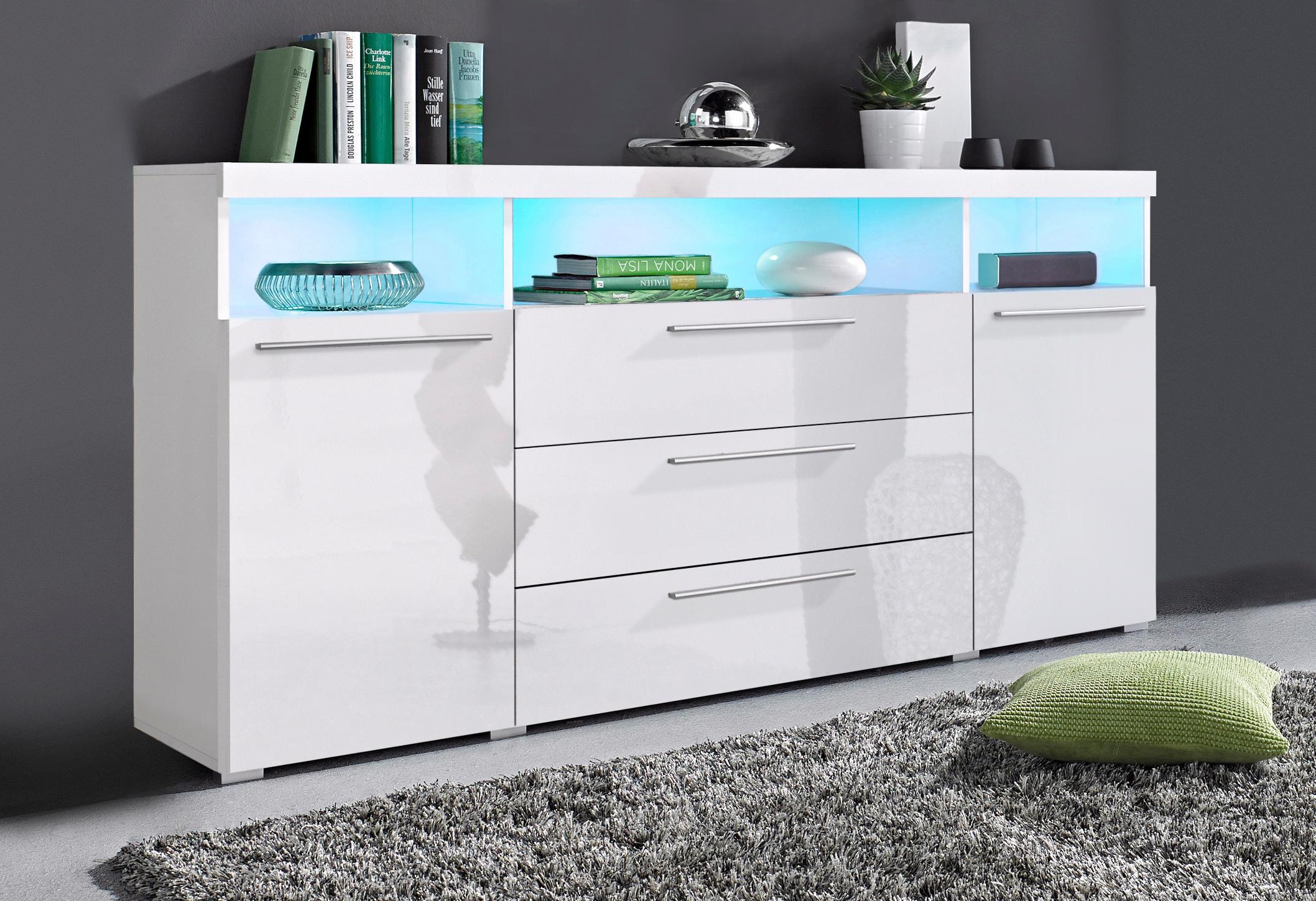 Thumbnail - OTTO home Sideboard "India,Breite 182cm moderne Anrichte 2Türen,3 Schubladen, Kombikommode" Kommode viel Stauraum, Einle...