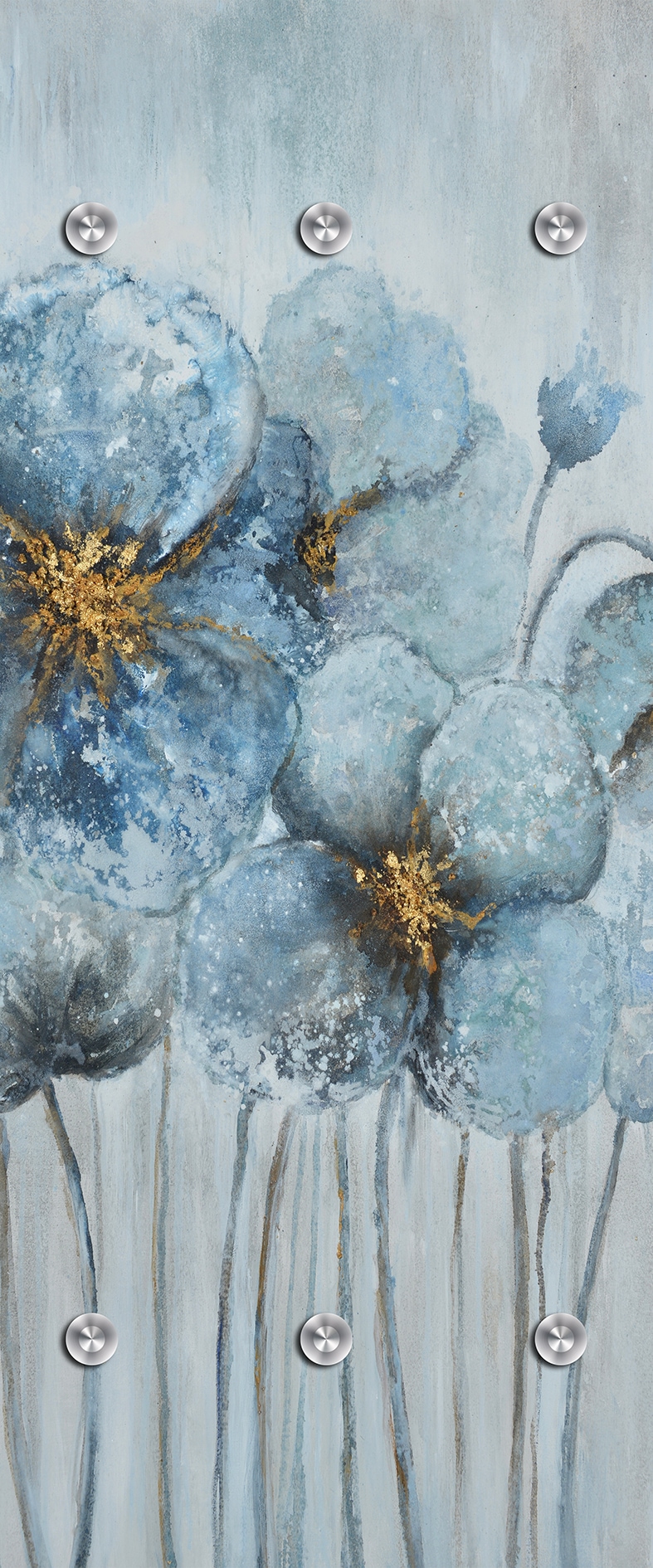 queence Garderobenpaneel "Wandgarderobe mit Motiv Mohnblume inkl. Edelstahlhaken" 1 Stk. tlg. HD Premium Druck auf Acrylglas