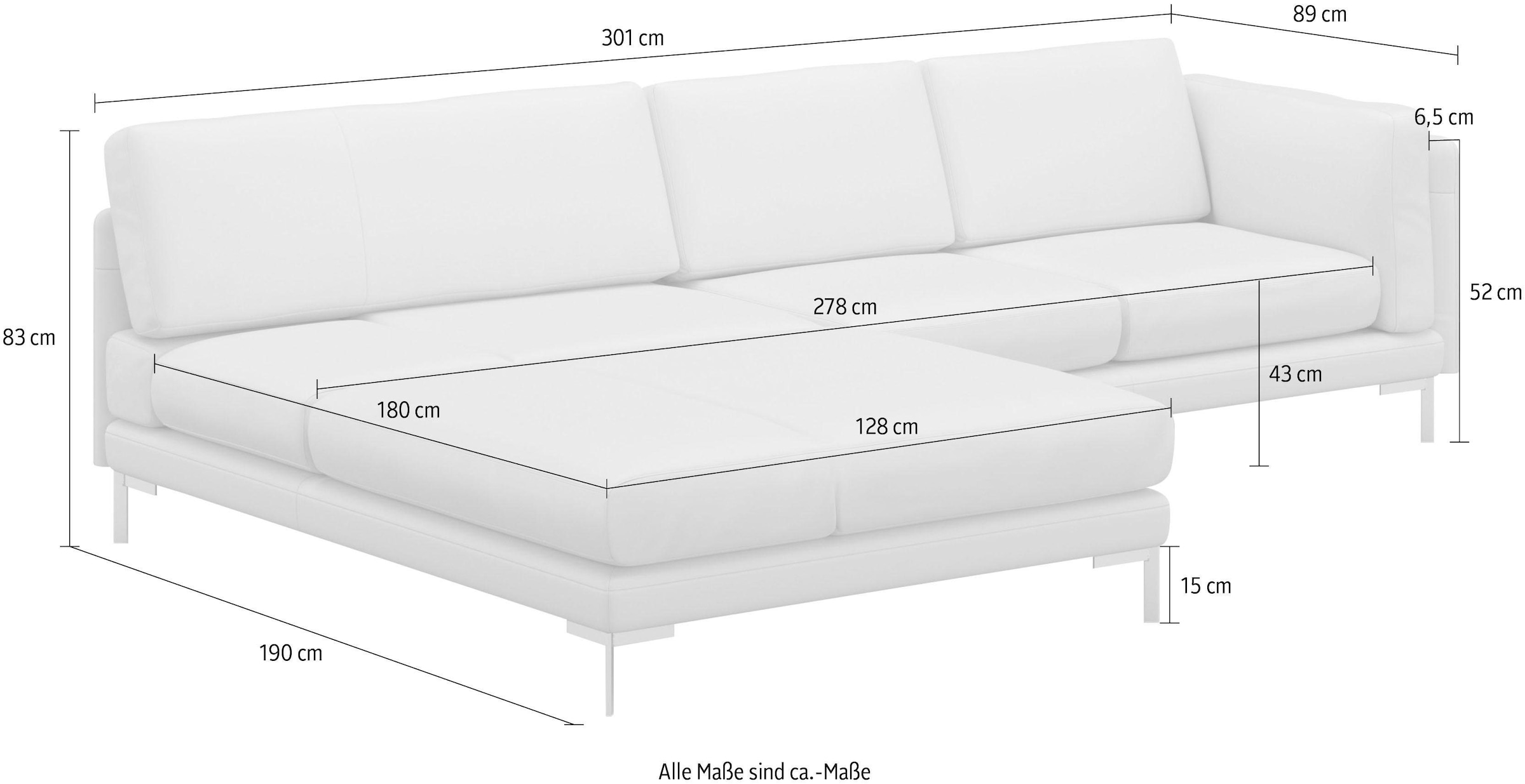 machalke® Ecksofa »vivien, L-Form«, mit diversen Armlehnenfunktionen