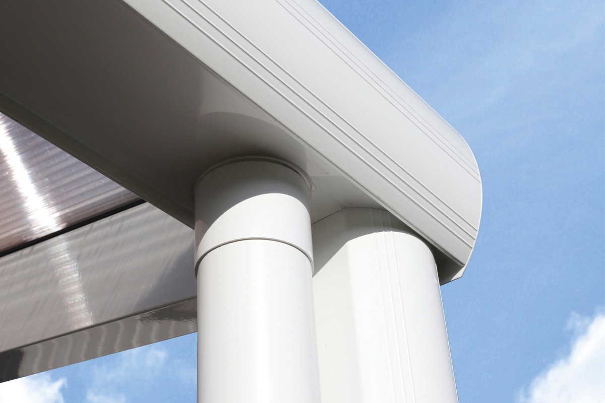 Skanholz Terrassendach »Genua« 434 cm Breite, verschiedene Tiefe