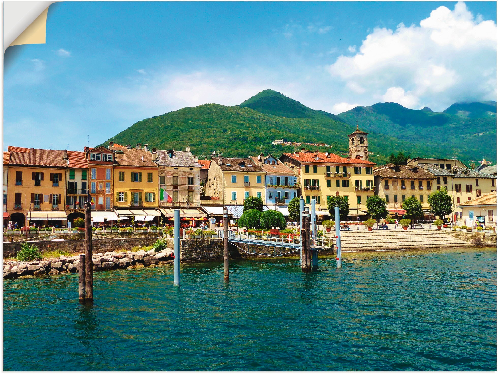 Artland Wandbild »Cannobio am Lago Maggiore«, Gewässer, (1 St.), als Leinwandbild, Wandaufkleber oder Poster in versch. Größen