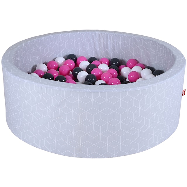 Knorrtoys® Bällebad »Geo, Cube Grey«, mit 300 Bällen creme/Grey/rose; Made  in Europe | BAUR