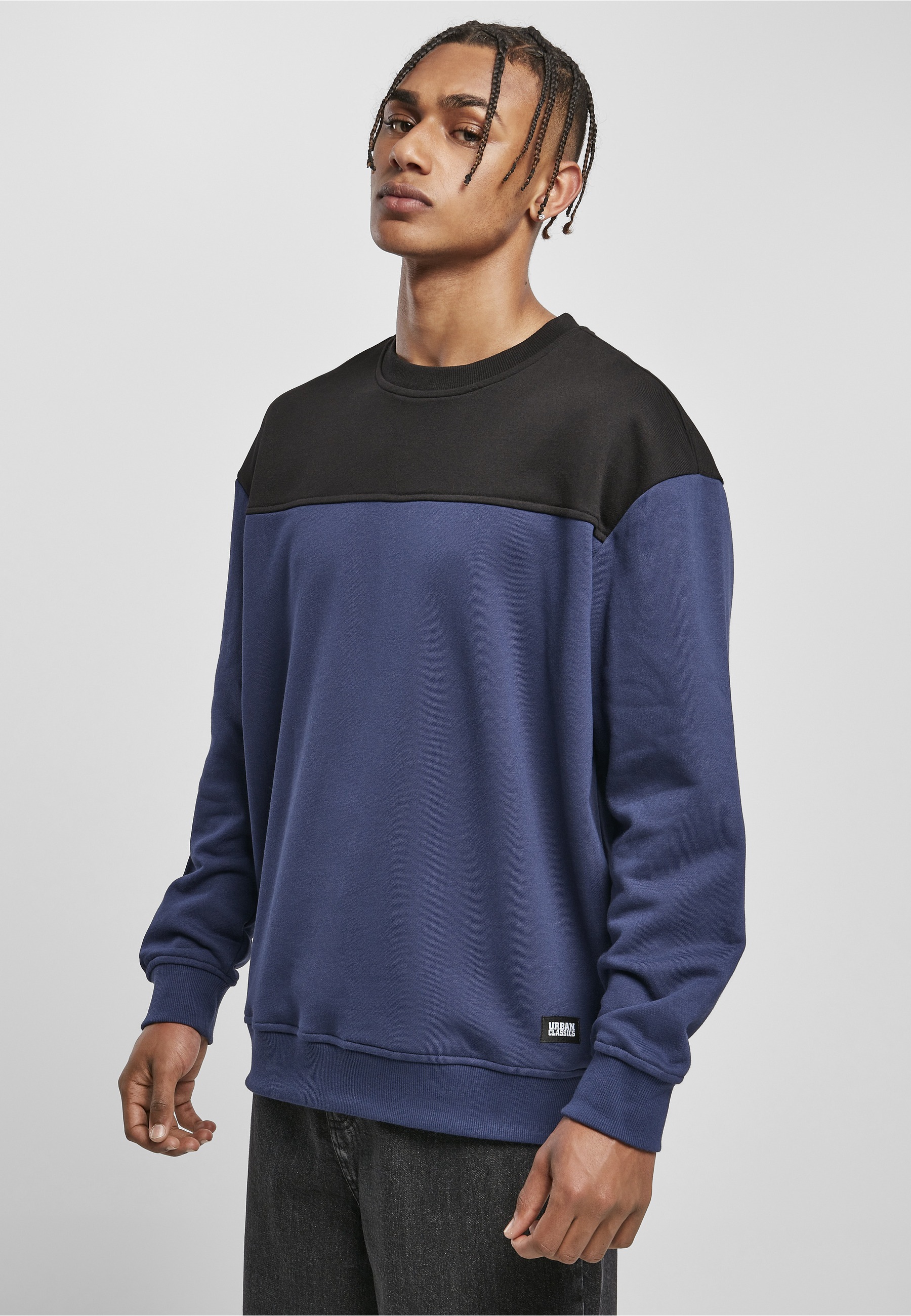 URBAN CLASSICS Sweatshirt »Urban Classics Herren Upper Block Crewneck«, 1 Stk.
