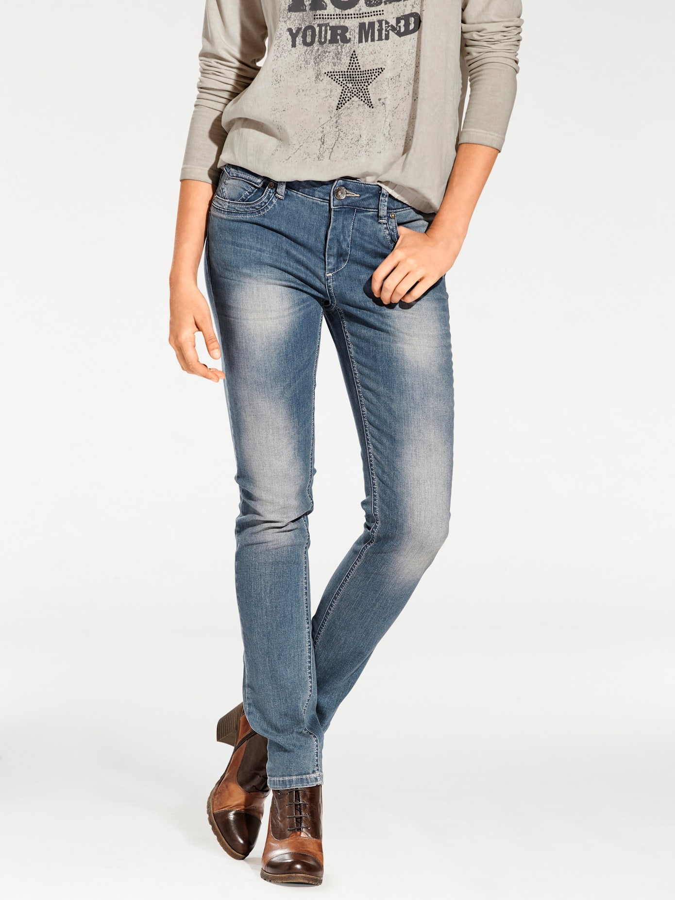 heine Röhrenjeans 1 Stk. tlg. günstig online kaufen