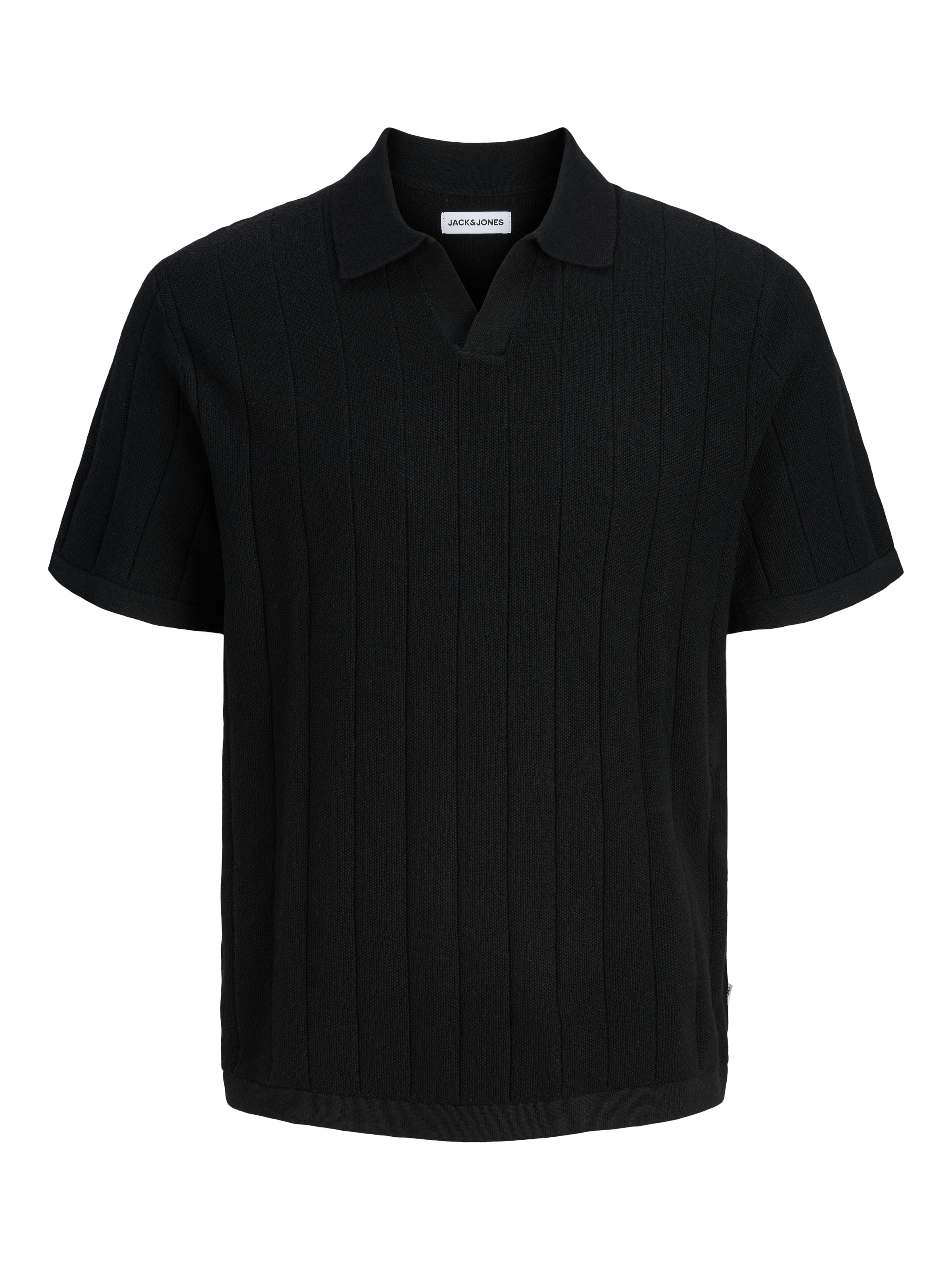 Jack & Jones Polokragenpullover »JJEBRADLEY KNIT SPLIT NECK SS SN« Baumwolle