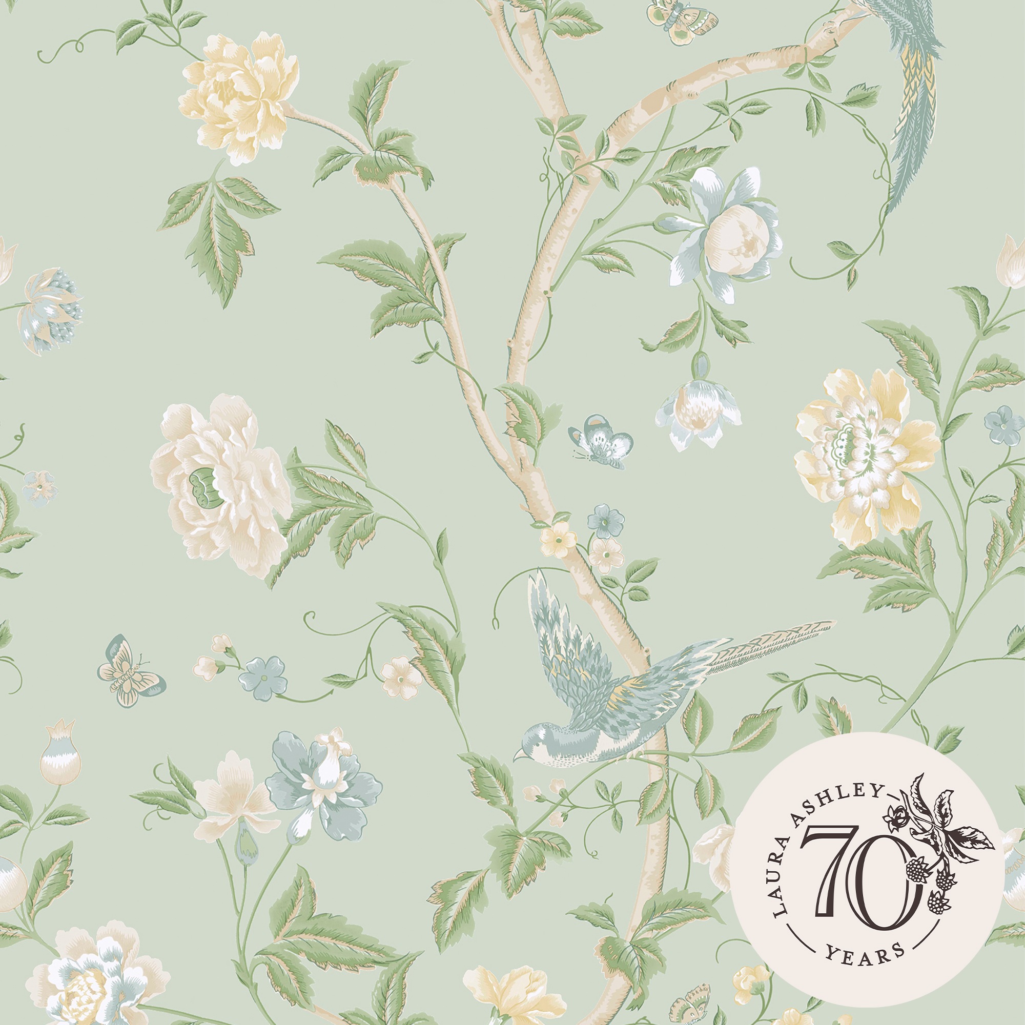 LAURA ASHLEY Vliestapete »Pointon Fields«, geblümt, 10mx52cm (ca. 5m2)