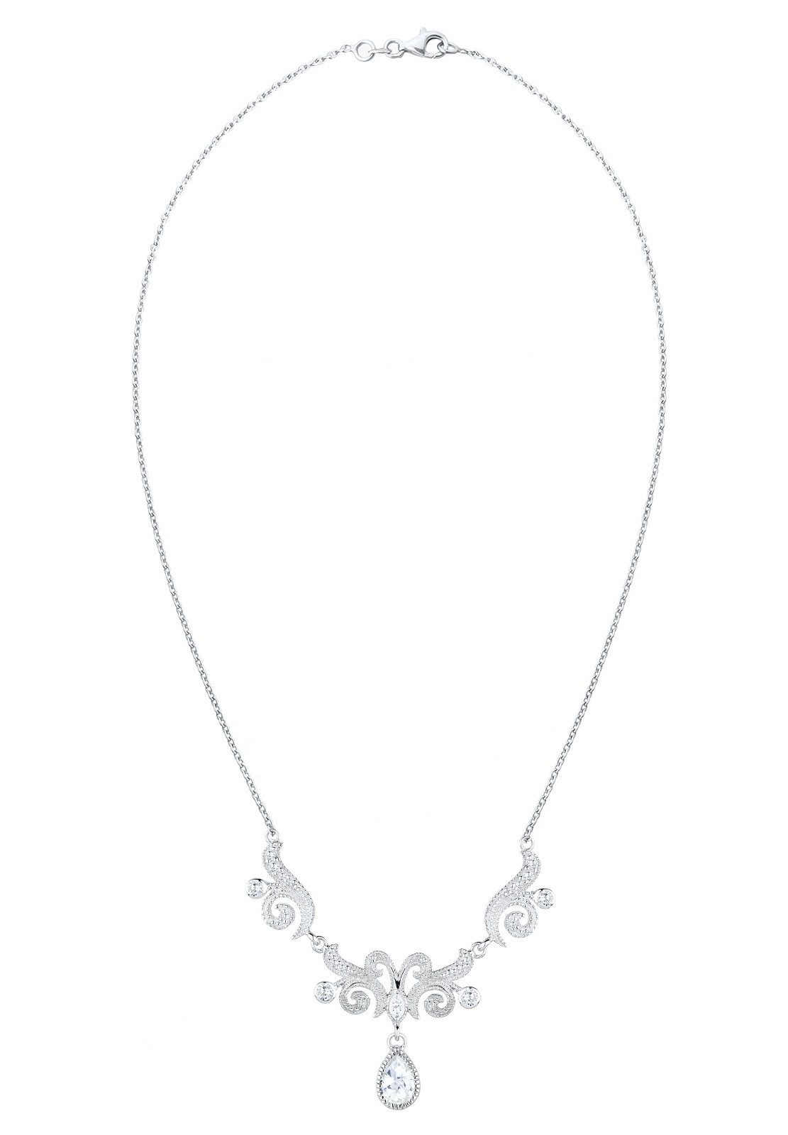 Elli Premium Collierkettchen »Collier Statementkette Zirkonia 925 Silber«