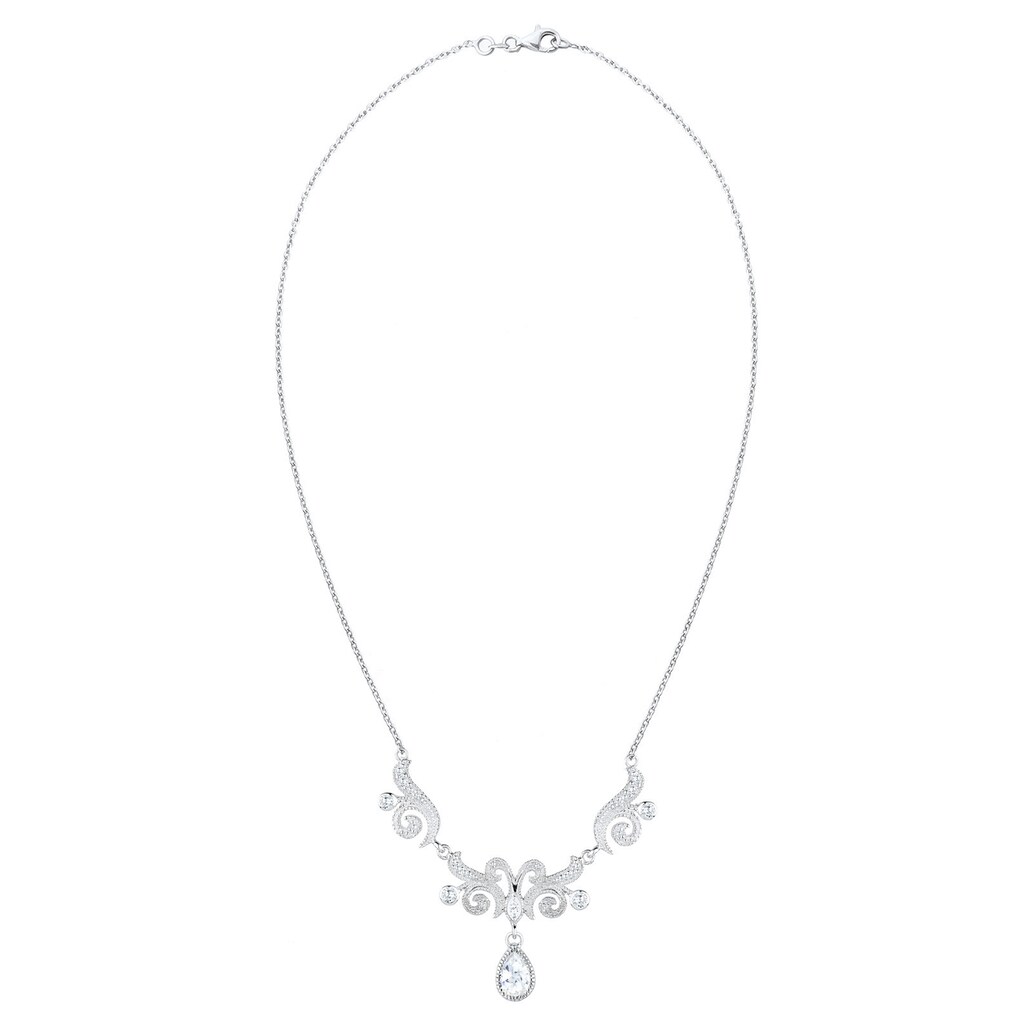 Elli Premium Collierkettchen »Collier Statementkette Zirkonia 925 Silber«