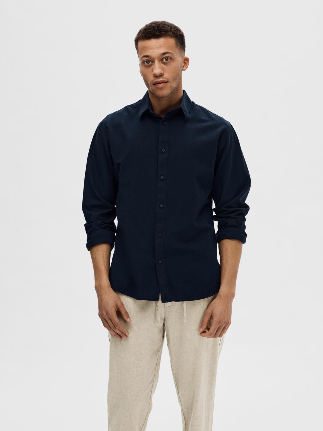 SELECTED HOMME Leinenhemd "SLHSLIMNEW-LINEN SHIRT LS NOOS", unifarben günstig online kaufen