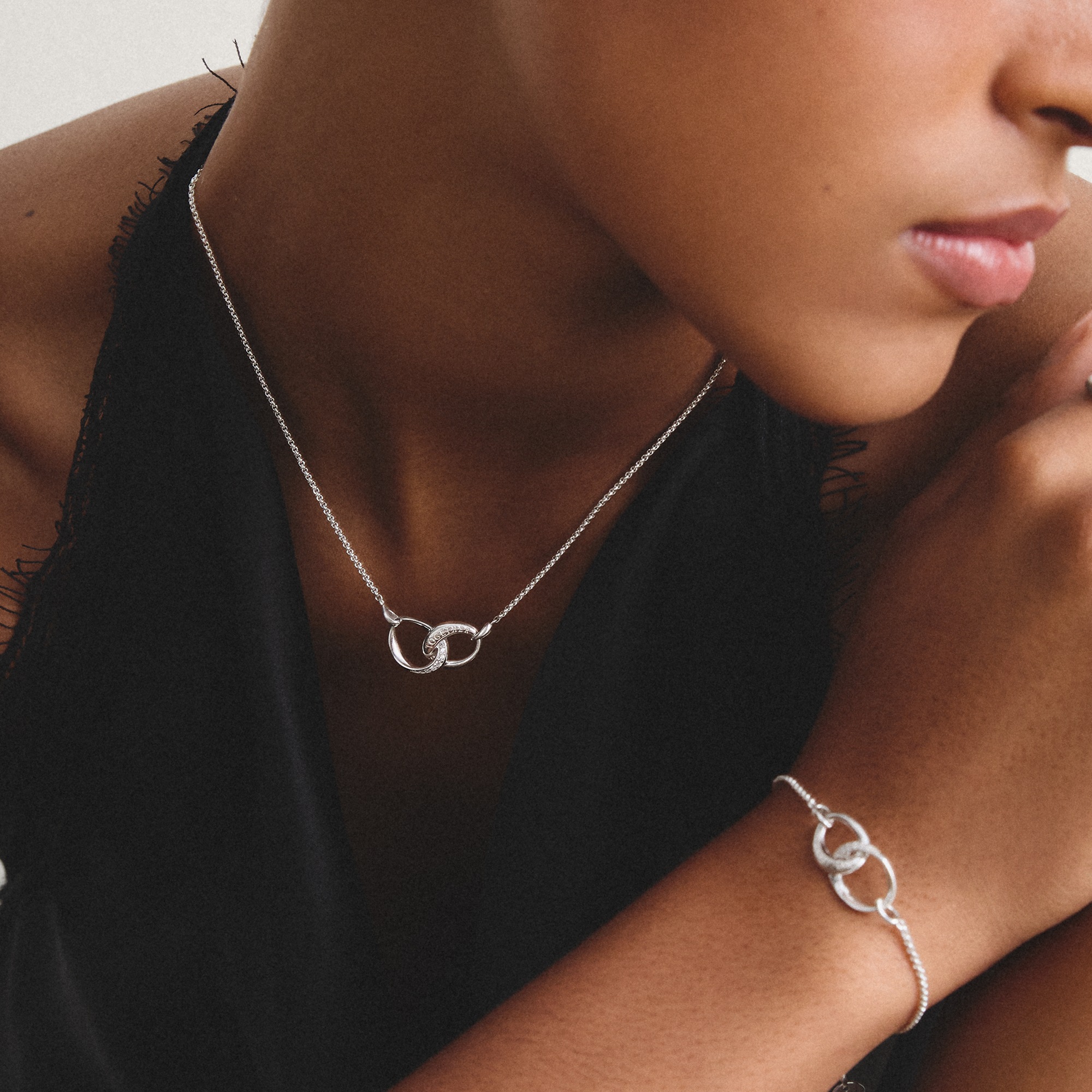 THOMAS SABO Kette mit Anhänger »Together Kette Silber« mit Zirkonia (synth.)