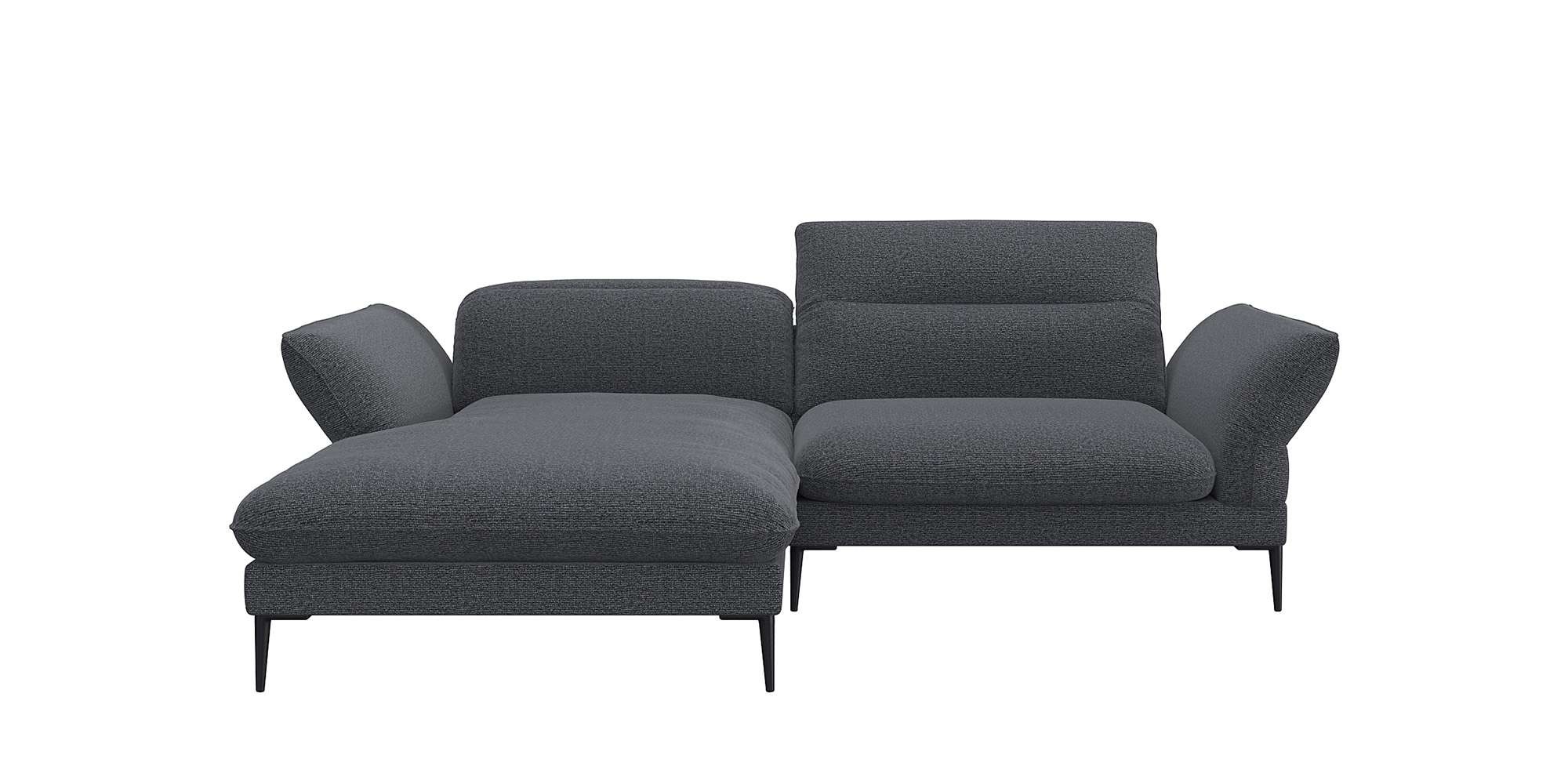 FLEXLUX Ecksofa »Salino, Funktionssofa mit Recamiere, Relaxsofa, Ecksofa«, Sofa mit Arm- und Kopfteil-Verstellungen, Kaltschaum & Stahl-Wellen