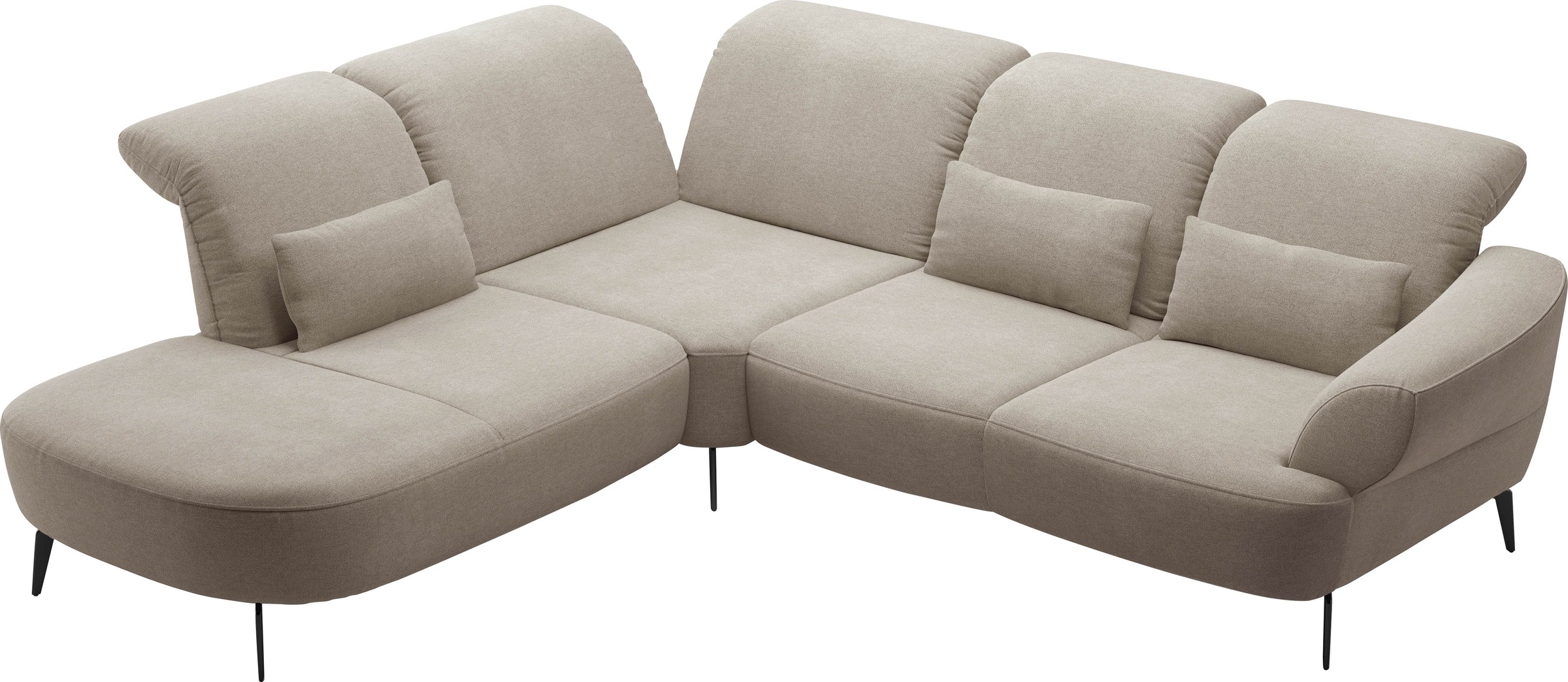 sit&more Ecksofa »Dance, L-Form, inkl. Sitztiefenverstellung«, inkl. Click&Seat, optional mit Kopfteilverstellung