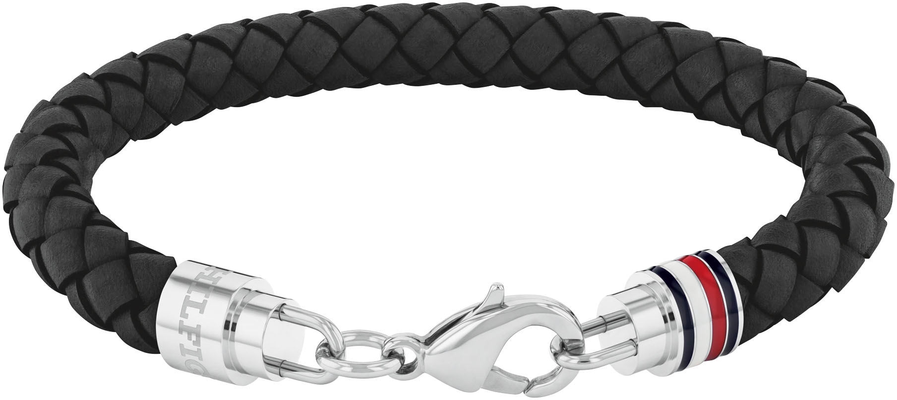 Tommy Hilfiger Lederarmband »ICONIC TH BRAIDED LEATHER, 2790545, 2790546«, mit Emaille