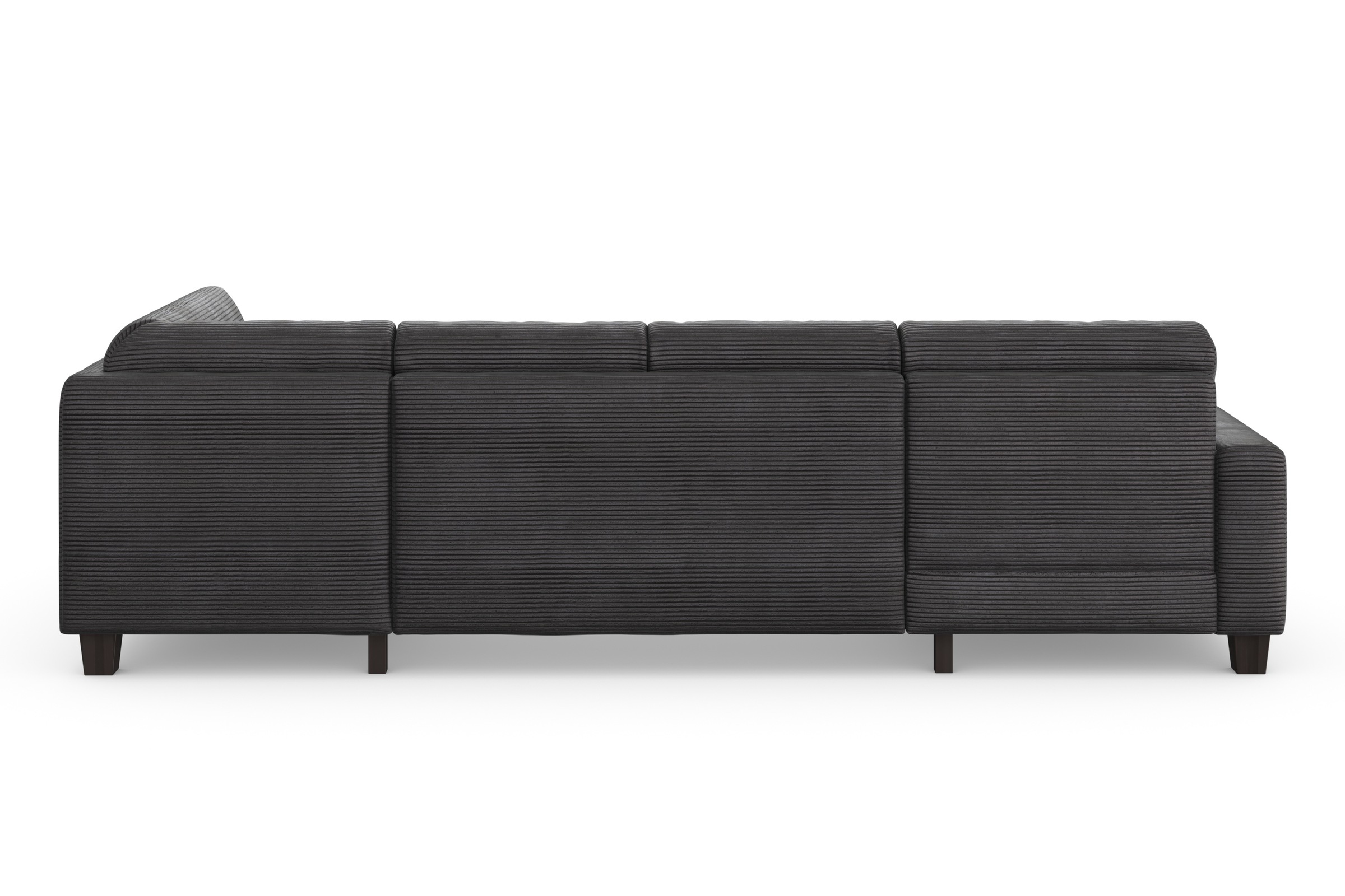Wohnlandschaft HOME AFFAIRE "Summer U-Form", grau, B:314cm H:91cm T:170cm, 100% Polyester, Sofas, Wohnlandschaft, mit oder ohne Bettfunktion und Bettkasten, wengefarbene Holzfüße 6