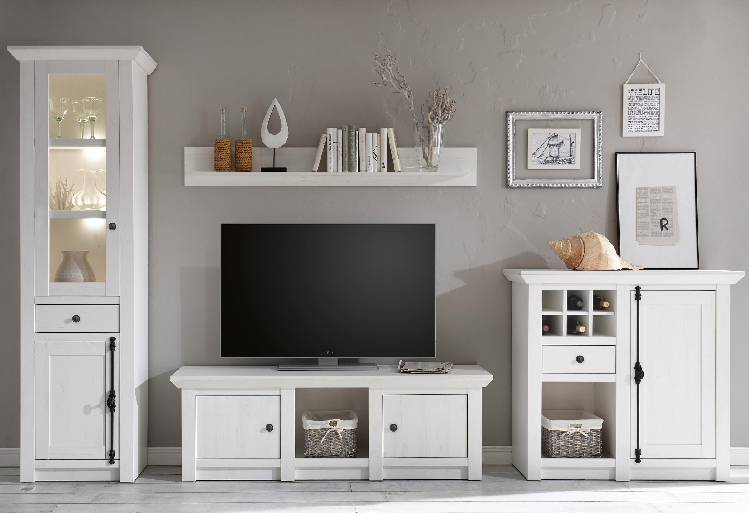 Home affaire Wohnwand "California" Set, 4 Stk. tlg. günstig online kaufen