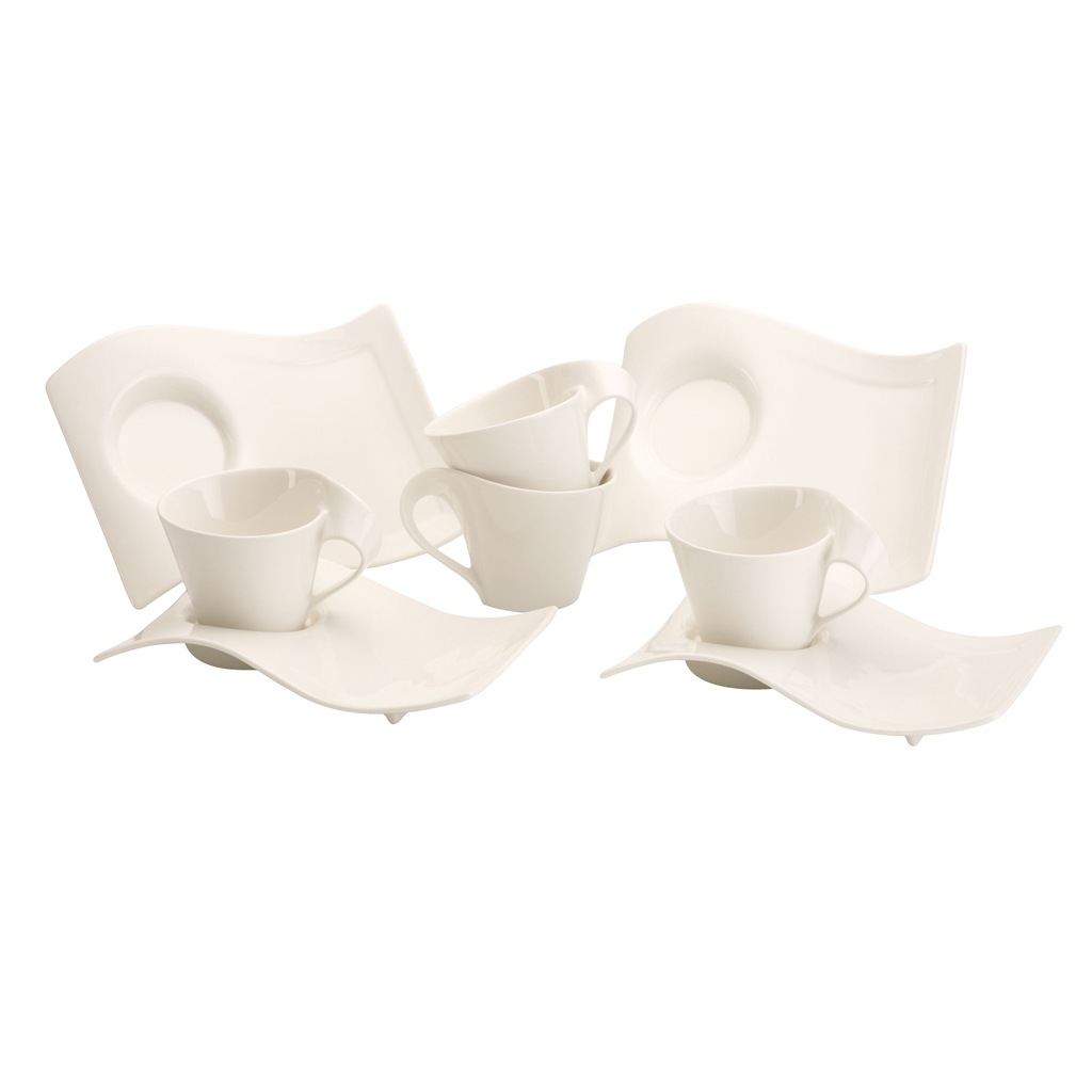 Villeroy & Boch Becher "Cappuccino-Set NewWave 250 ml 4er Set weiß" Spülmas günstig online kaufen