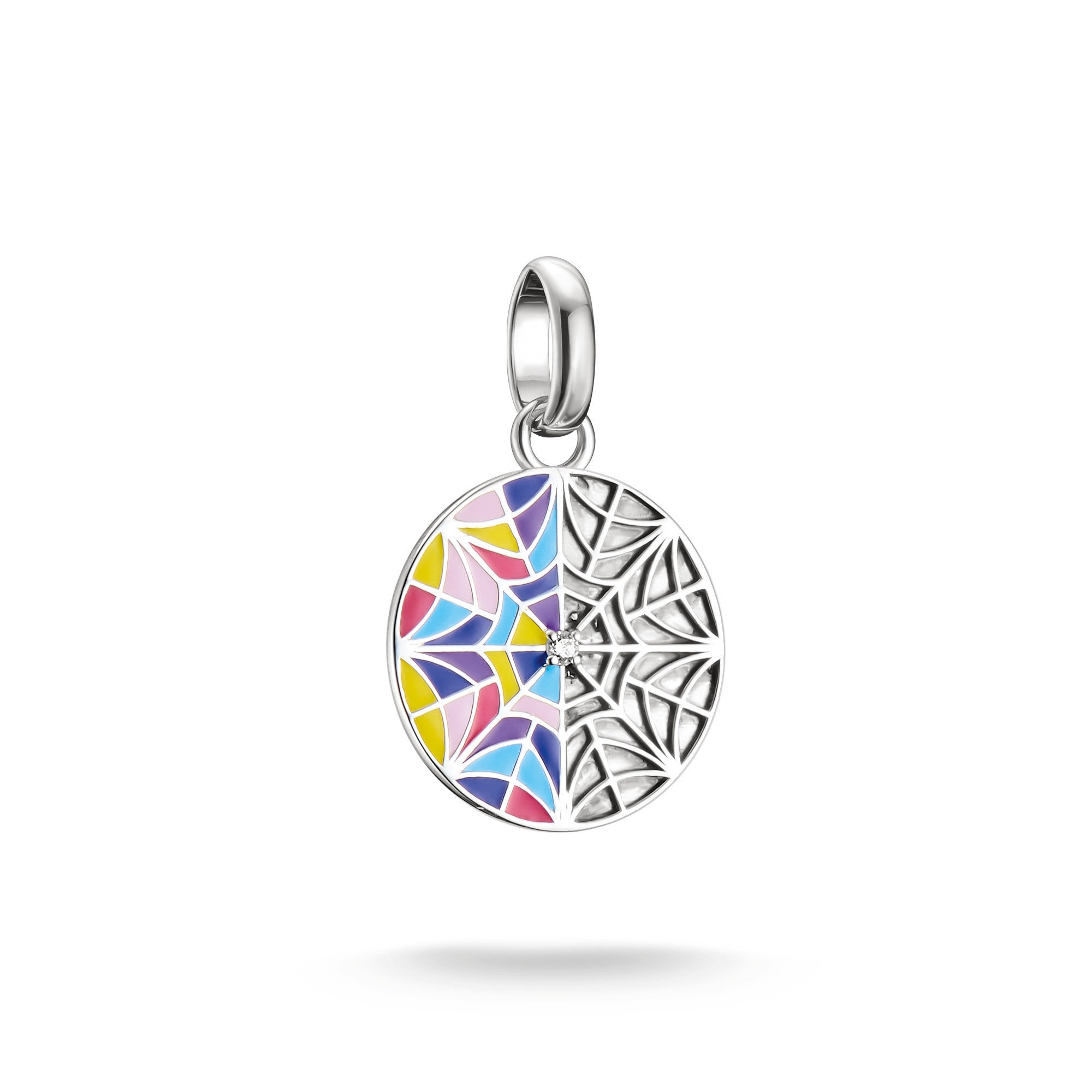 THOMAS SABO Damen Charm-Einhänger "THOMAS SABO Wednesday Fenster-Optik Charm - Connect", bunt, Silber 925 (recycelt), Charms