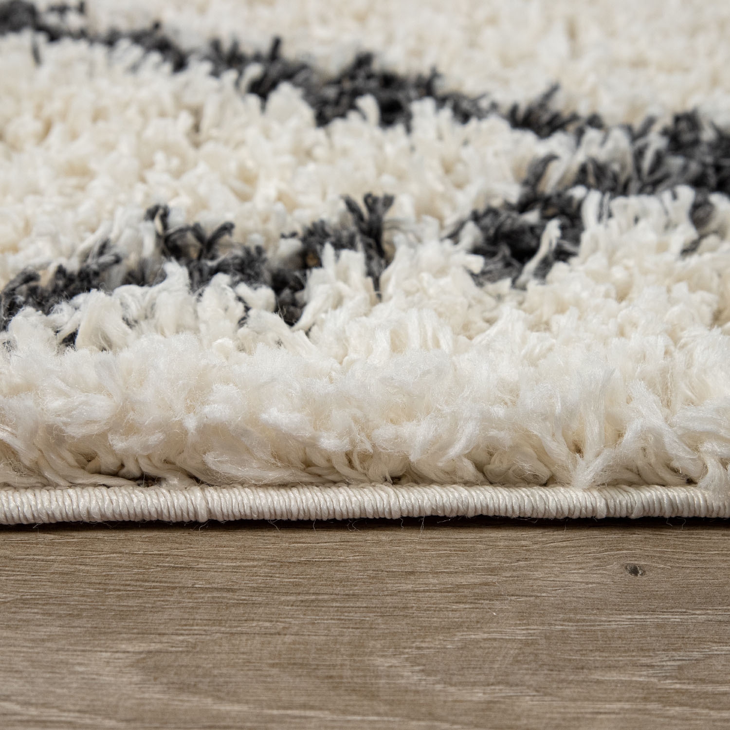 Paco Home Hochflor-Teppich »Kalmar 445«, rund, 40 mm Höhe, Scandi Design, Rauten Muster, weich & kuschelig