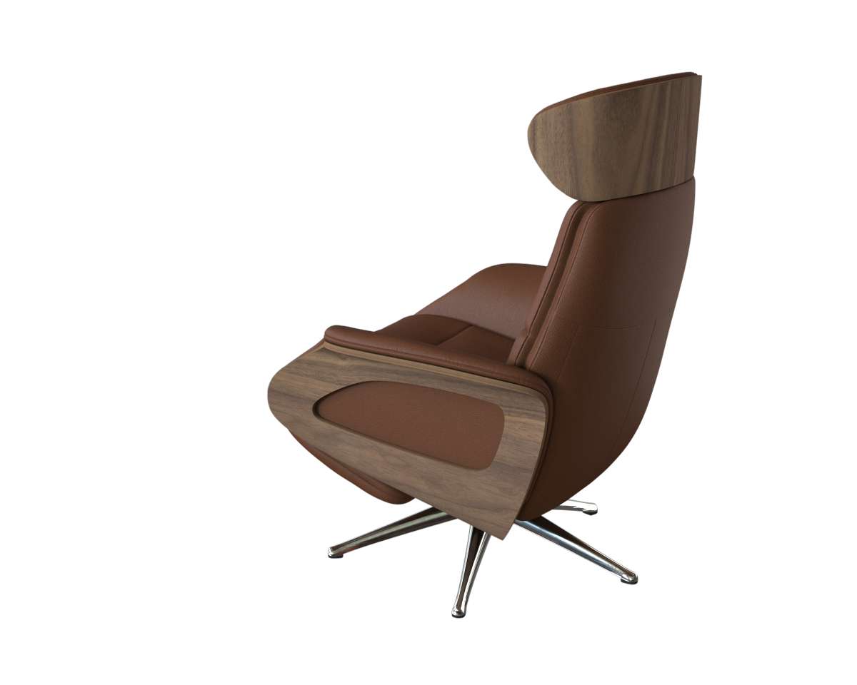 Thumbnail - FLEXLUX Relaxsessel "Clement elektrischer Funktionsessel" Größe M, Rücken & Fußteil elektrisch, Akku, Arml. Walnuss, Fuß...