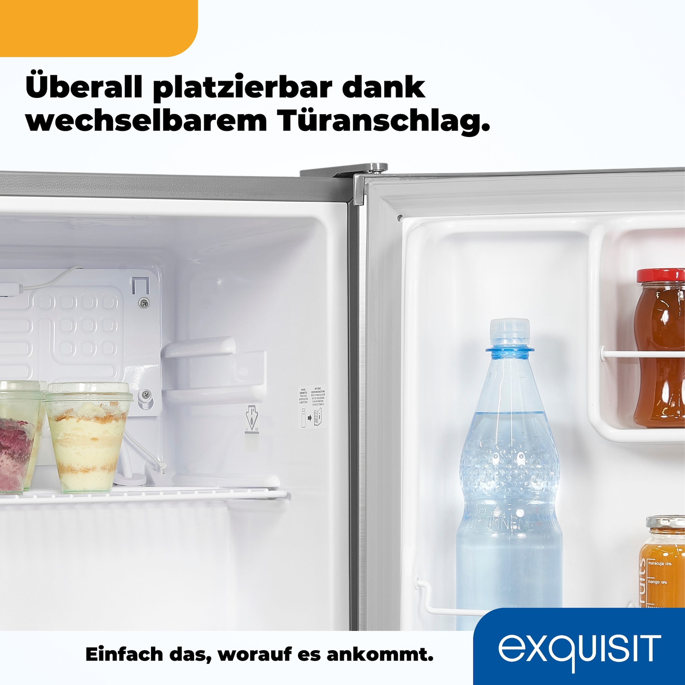 exquisit Kühlschrank »KB05-V-040E inoxlook«