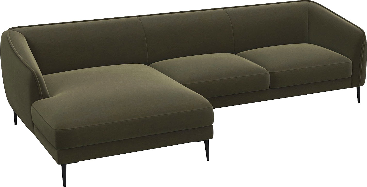 FLEXLUX Ecksofa »Belle Designsofa, L-Form, B/T 288/149 cm«, Skandinavisches Design, In hochwertiger Verarbeitung