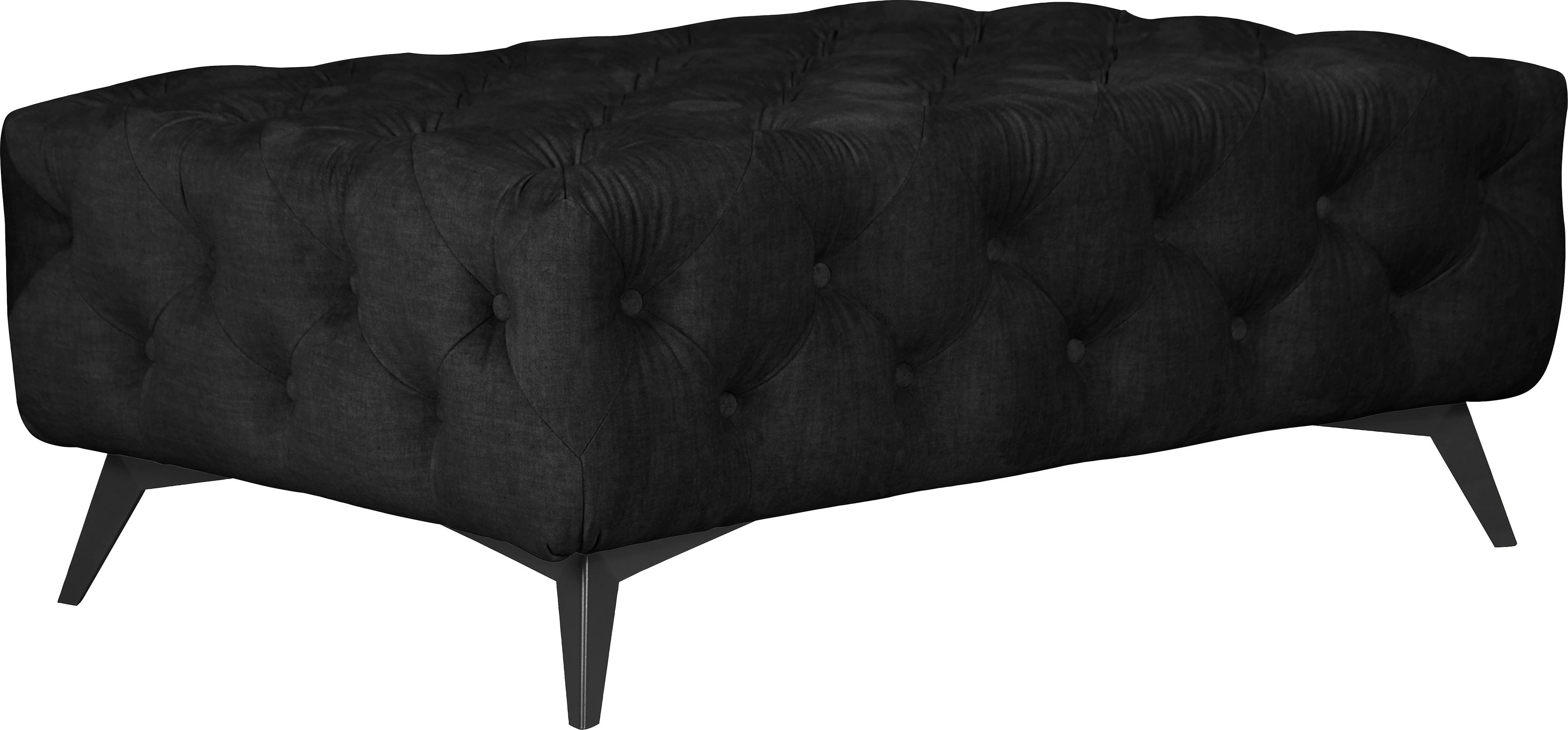 Thumbnail - Leonique Polsterhocker "Glynis", aufwändige Knopfheftung, moderne Chesterfield Optik, Fußfarbe wählbar