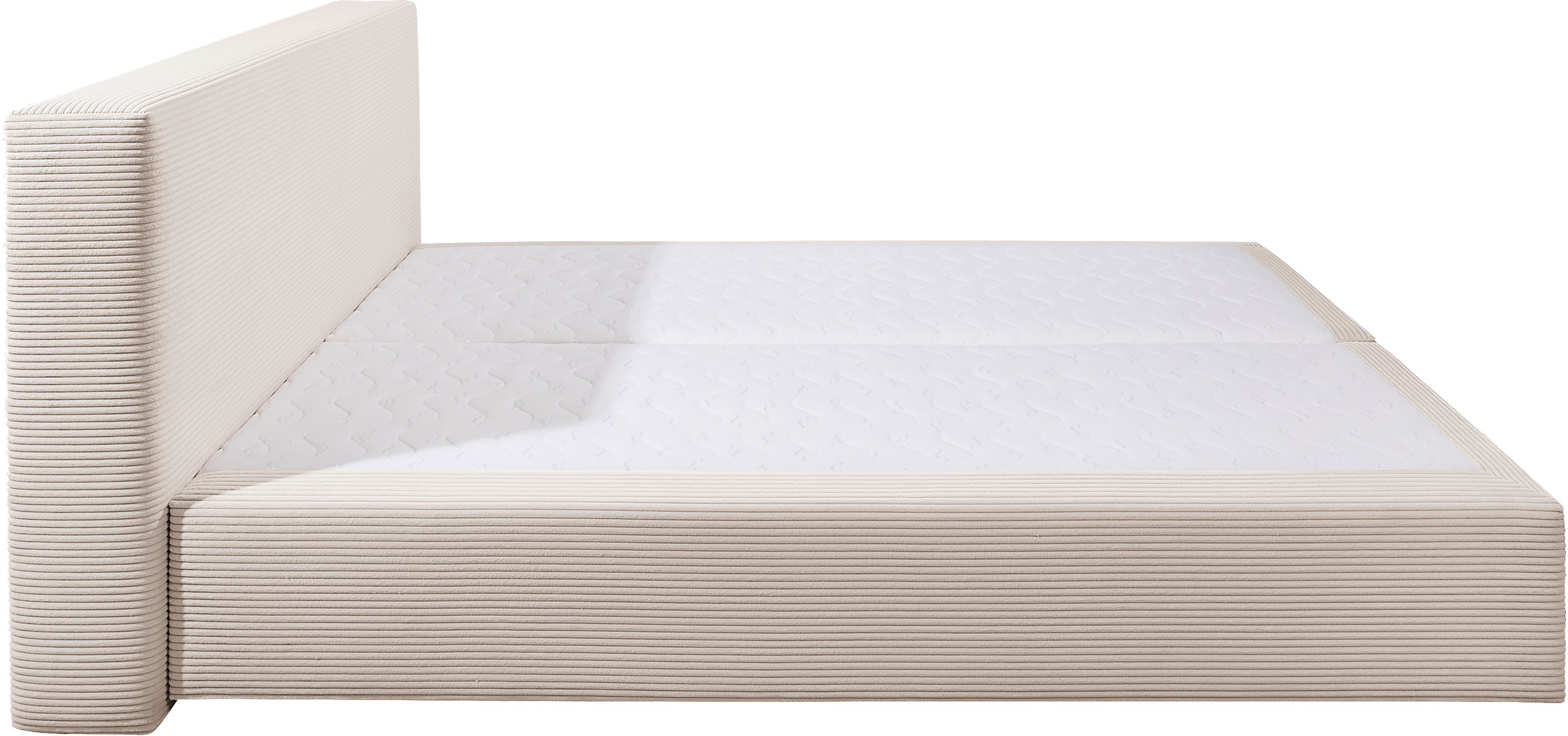 andas Boxspringbett »Åby«, In Cord Bezug, wahlweise mit und ohne Matrazte erhältlich