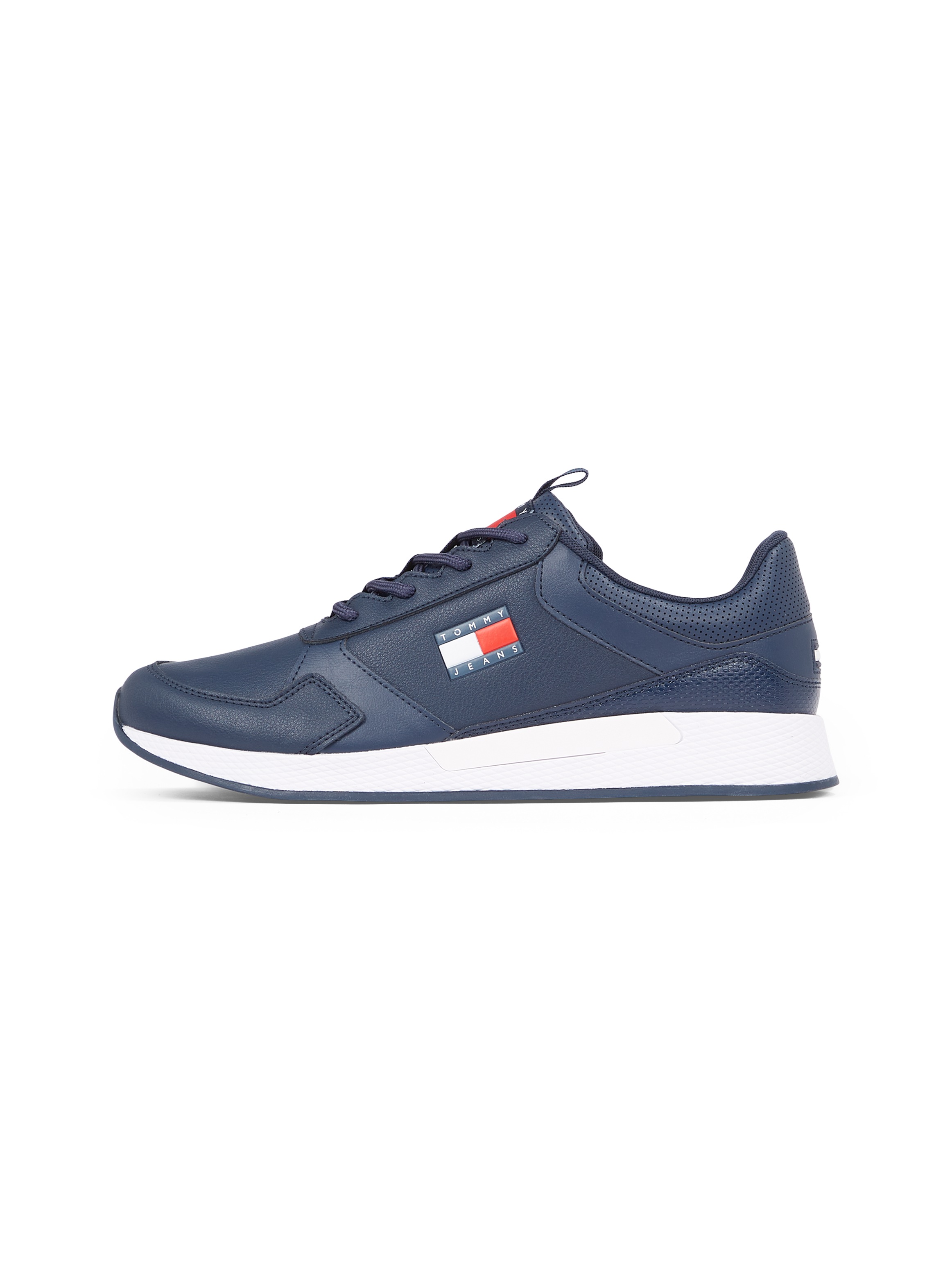 Tommy Jeans Keilsneaker »TOMMY JEANS FLEXI RUNNER«, Freizeitschuh, Halbschuh, Schnürschuh mit seitlicher Logoflagge