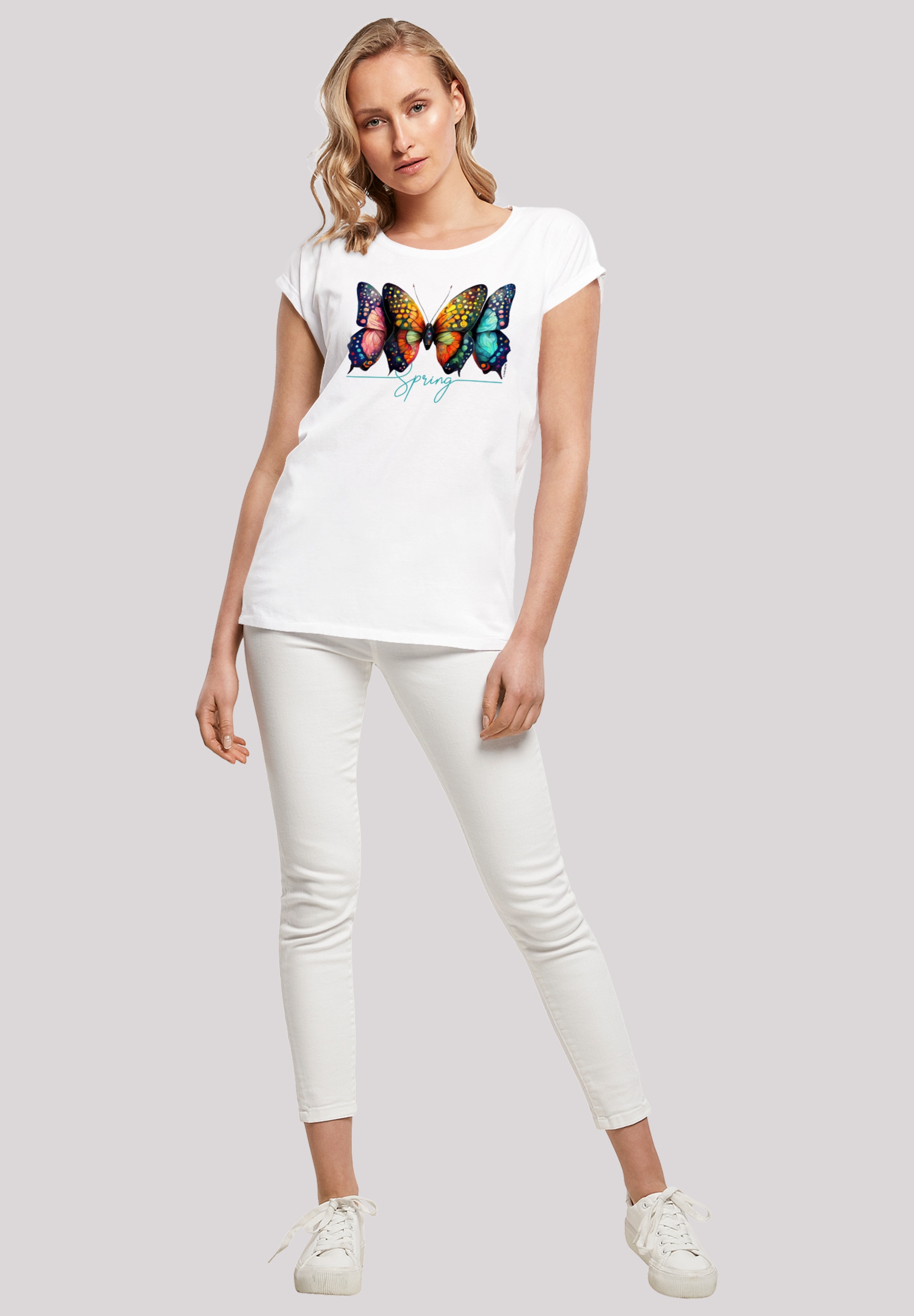 F4NT4STIC T-Shirt »Schmetterling Illusion« Print